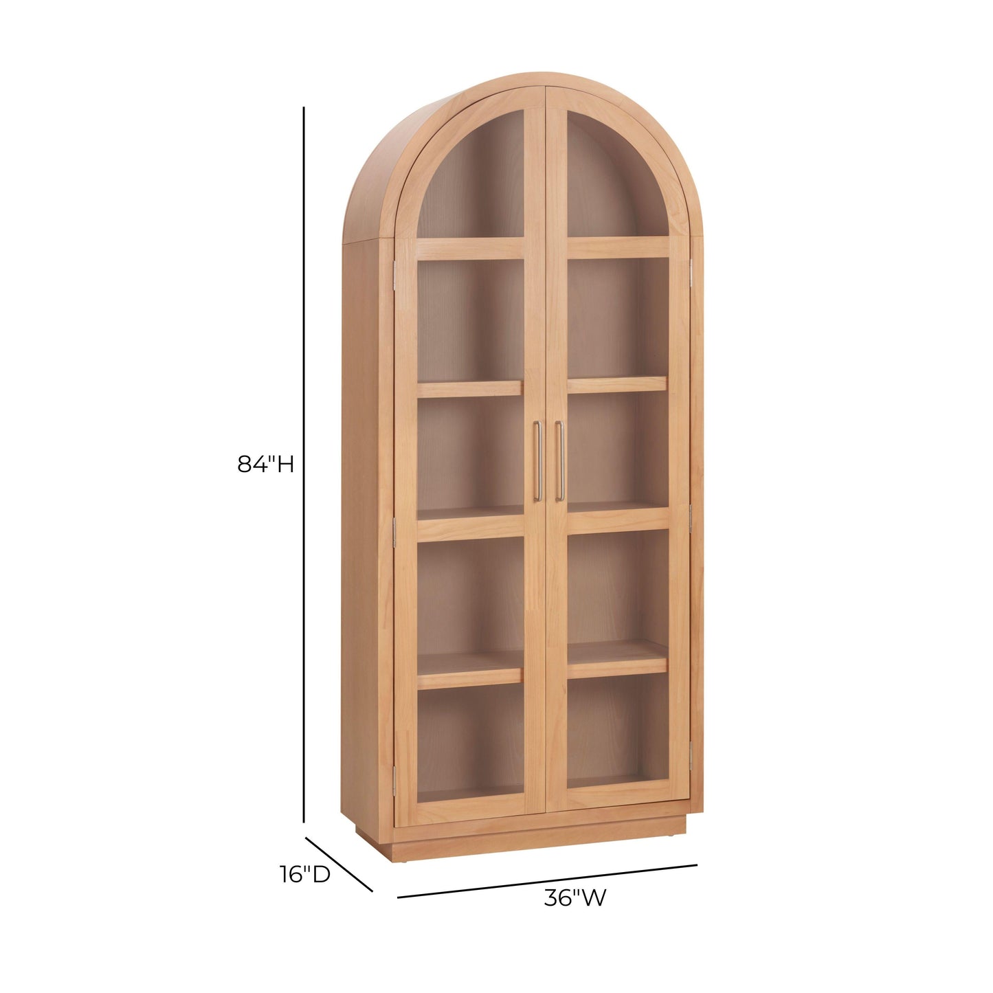 Marlow Wood Display Cabinet - Natural - Image 9