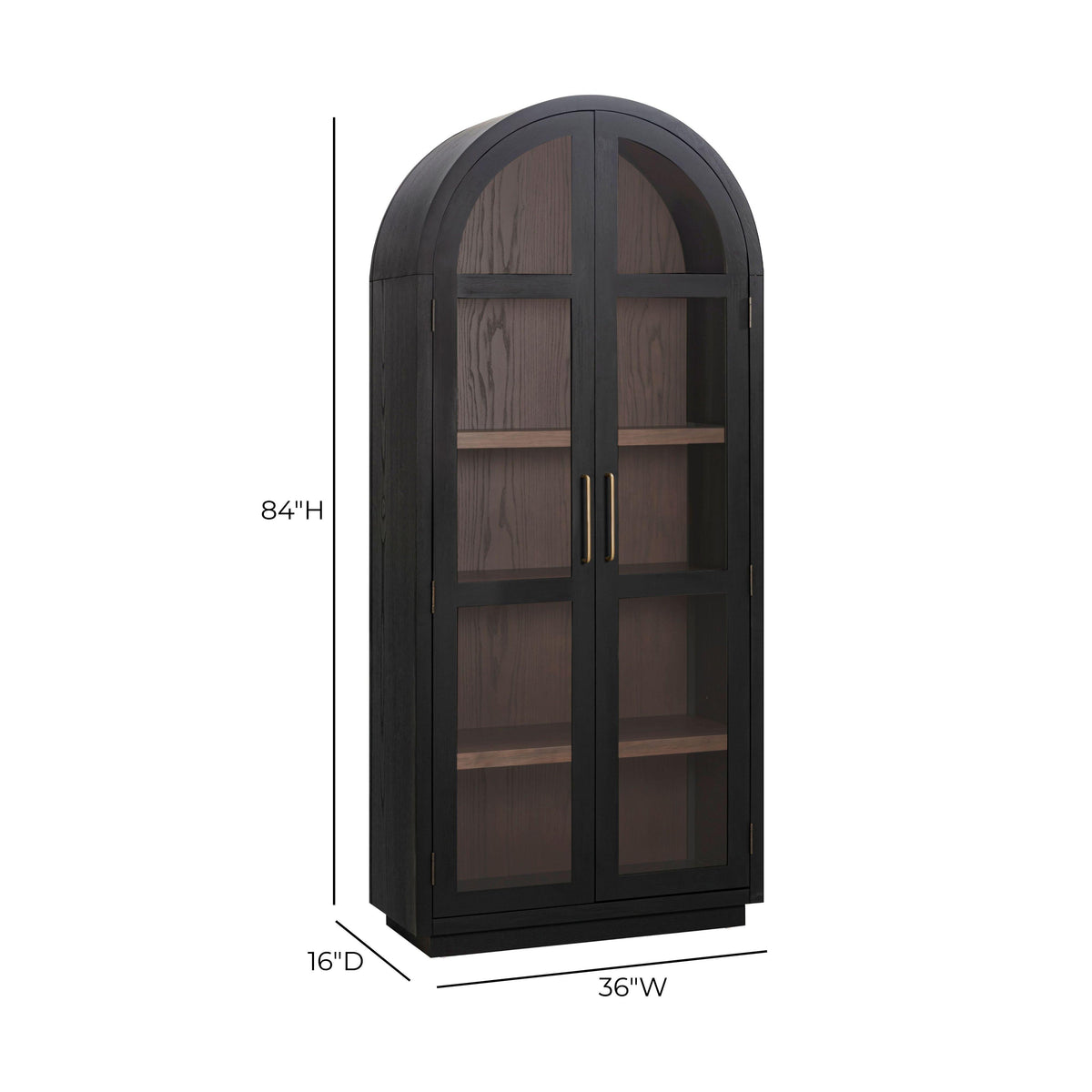 Marlow Wood Display Cabinet - Black - Image 7