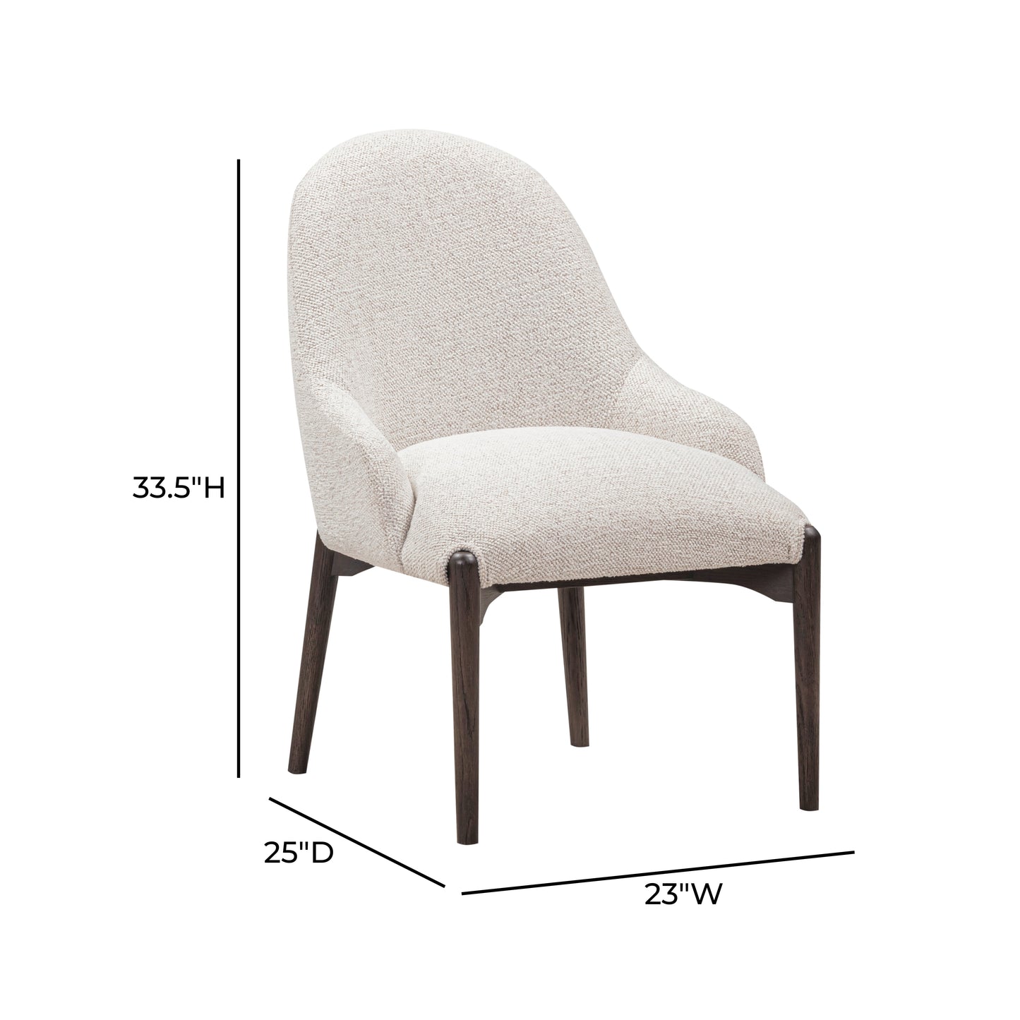 Glendale Performance Chenille Dining Chair - White - Image 7