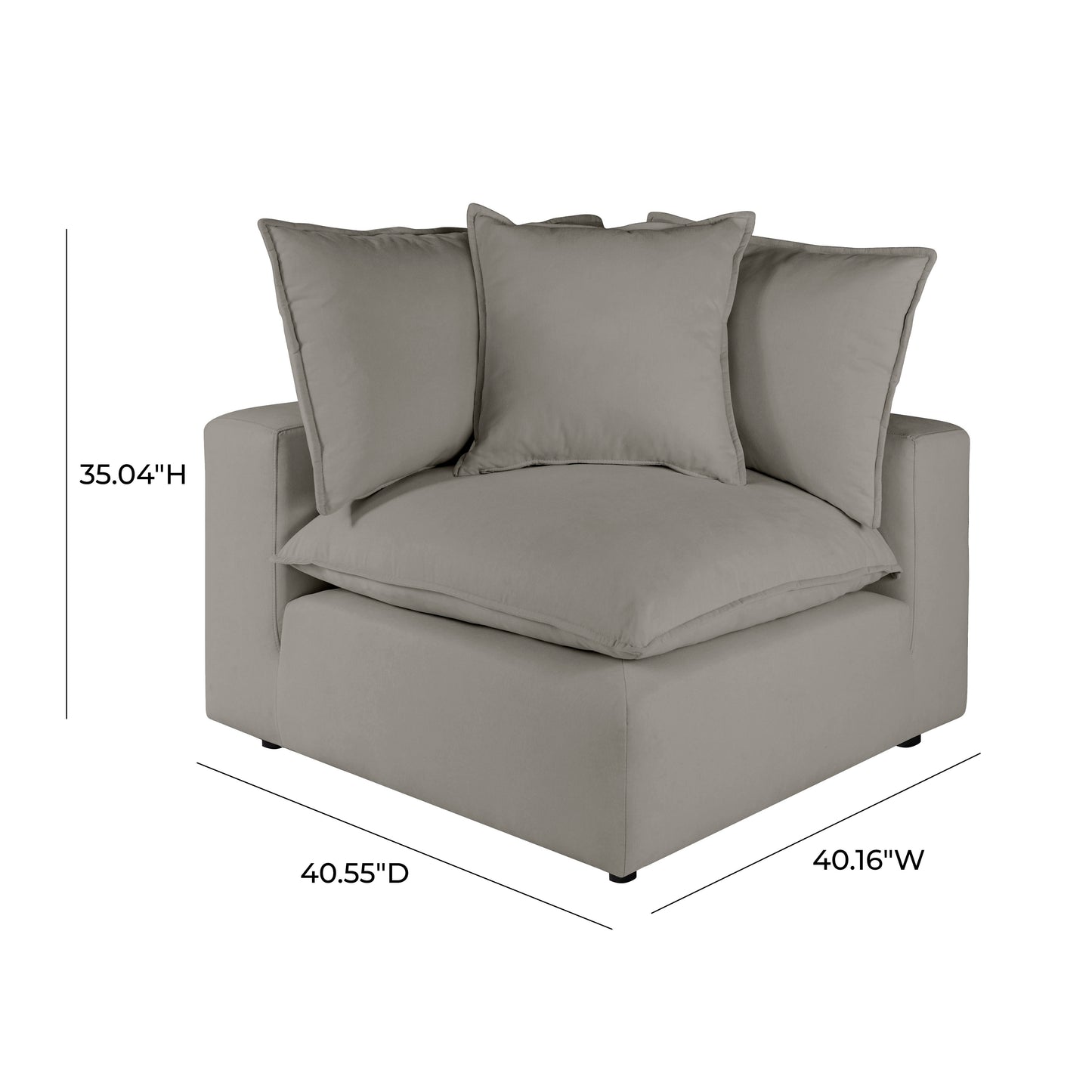 Cali Modular Corner Chair - Slate - Image 7