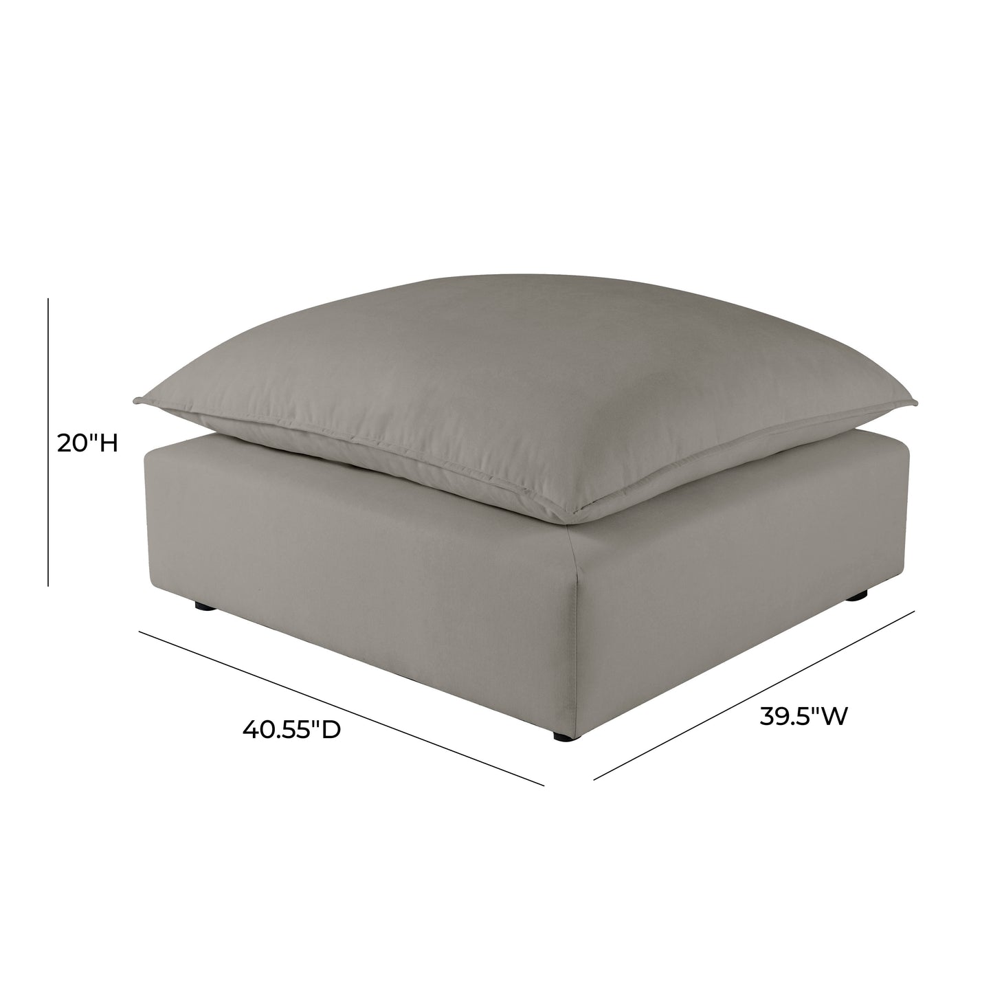 Cali Ottoman - Slate - Image 4