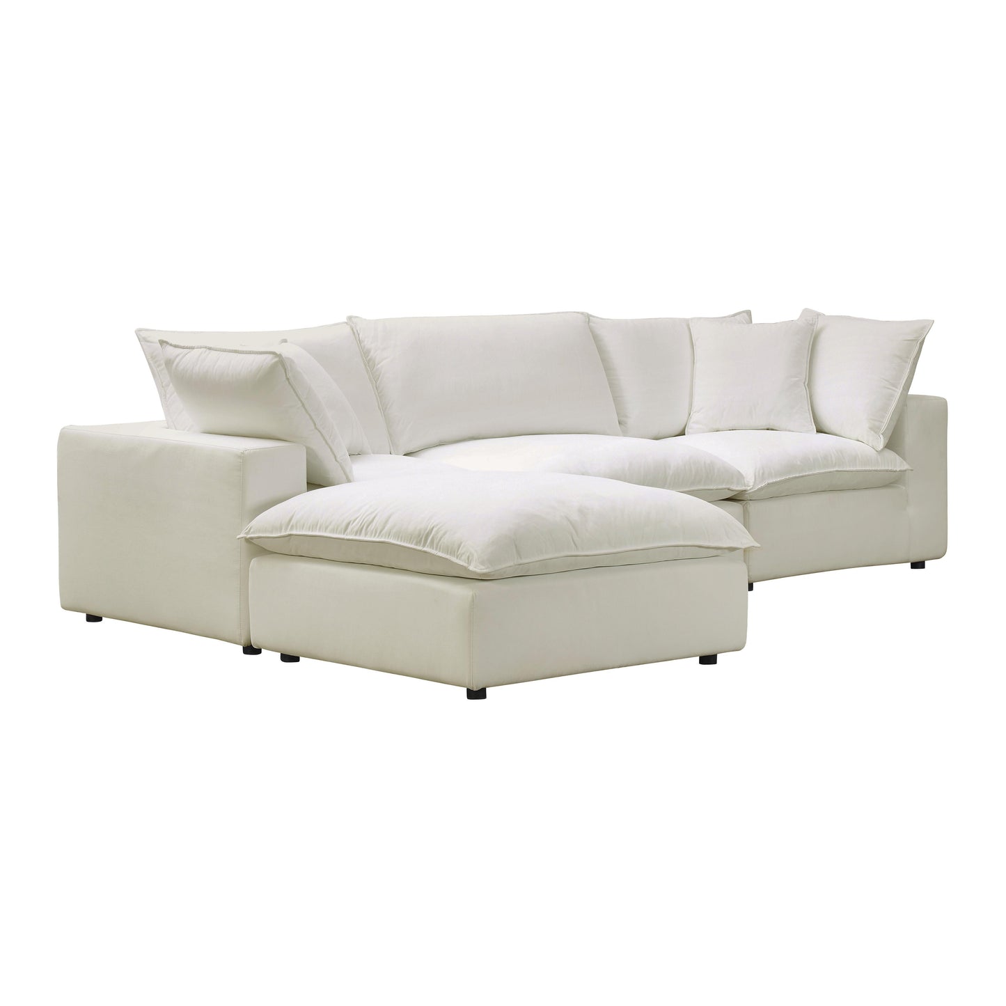 Cali Performance Fabric Ottoman - Natural - Image 5