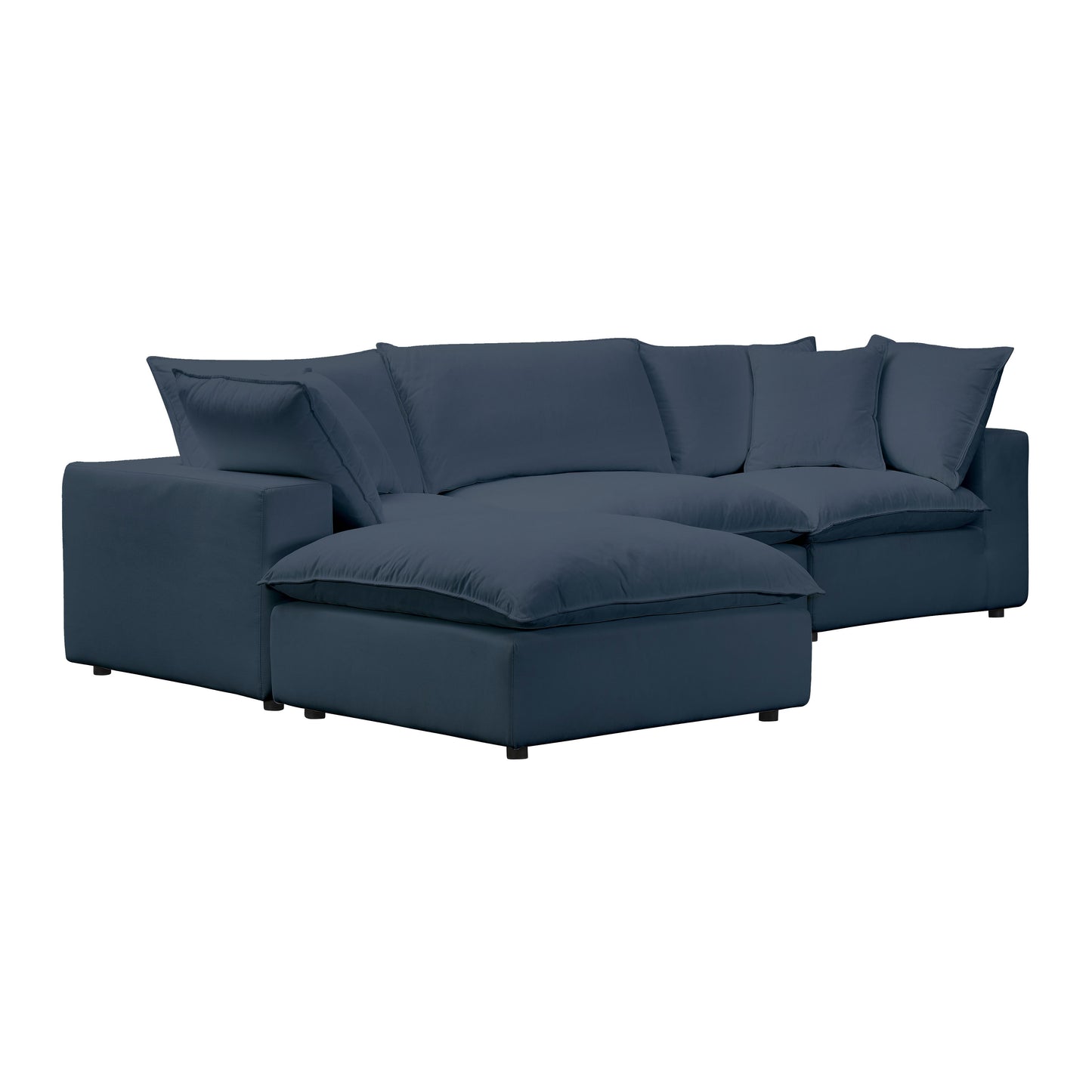 Cali Performance Fabric Ottoman - Navy - Image 5