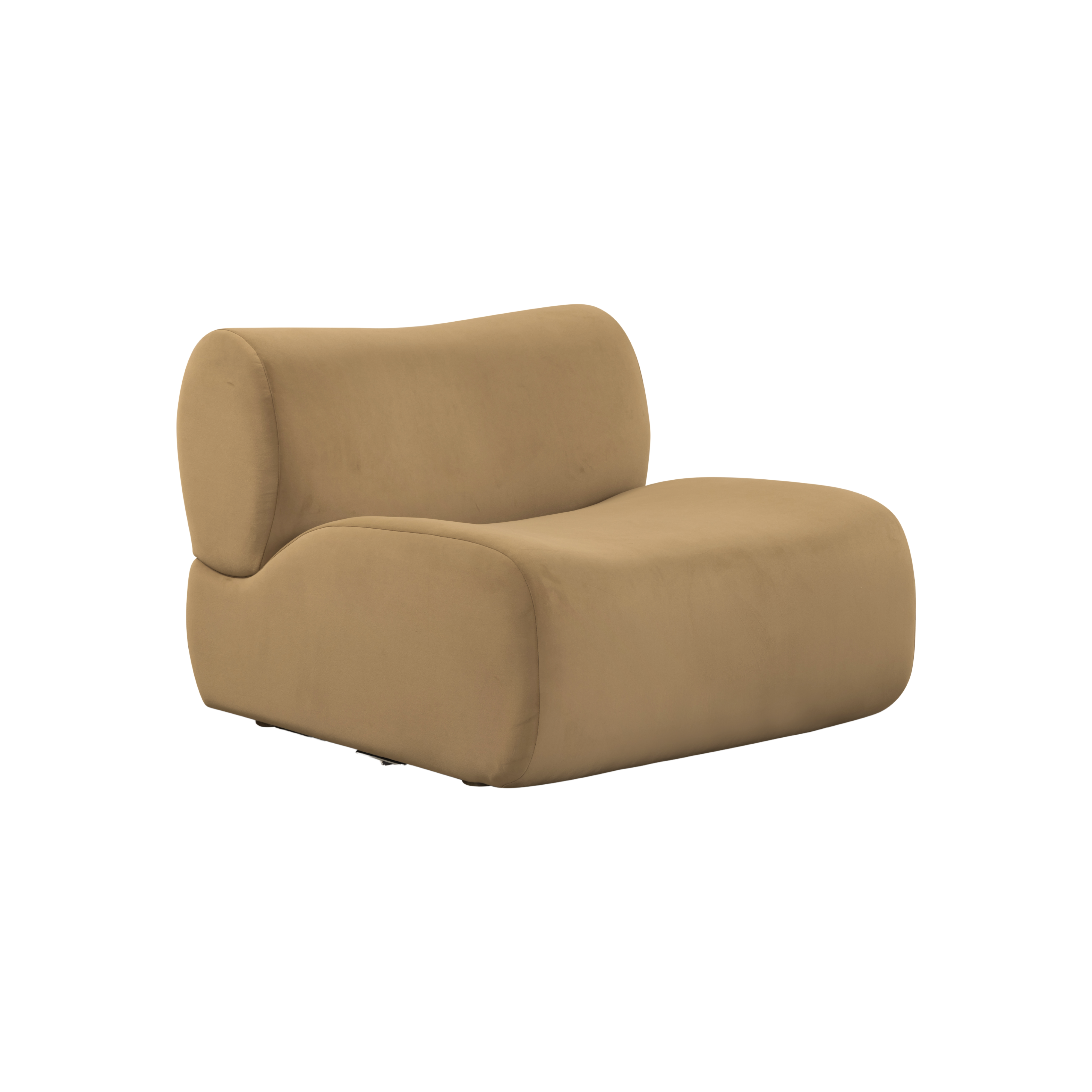 Zenith Latte Brown Performance Velvet Armless Chair | TOV Furniture