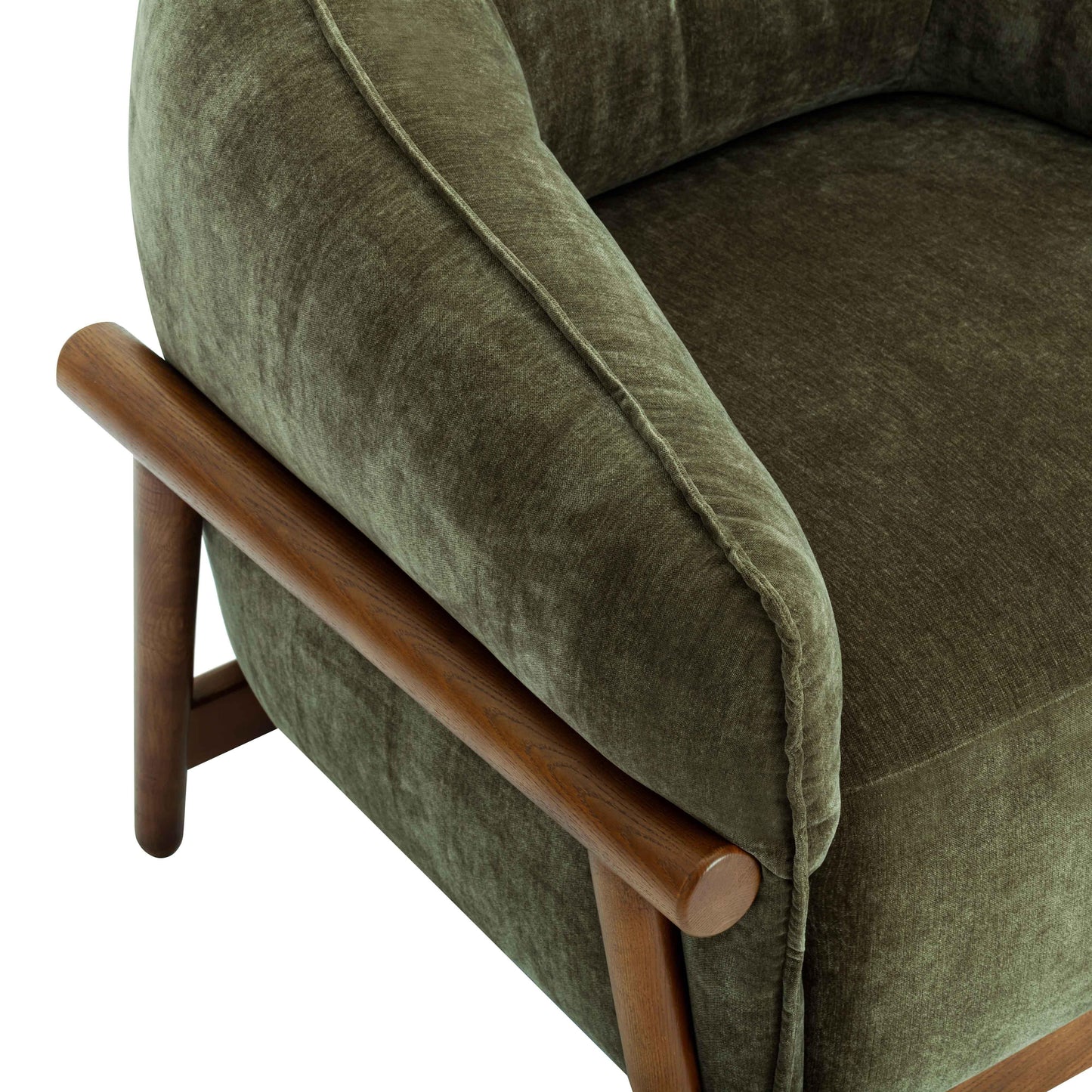 Piedmont Upcycled Contract-Grade Chenille Accent Chair - Green - Image 7