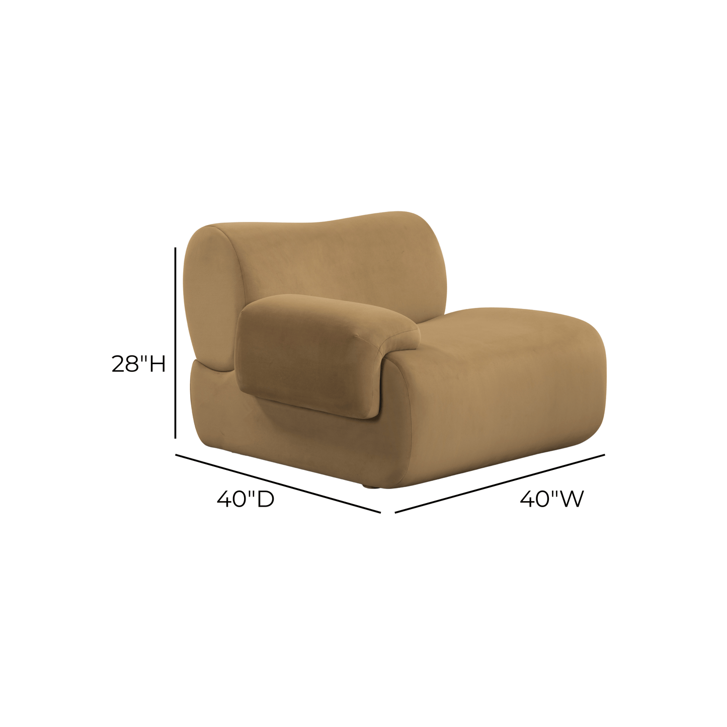 Zenith Performance Velvet Modular Corner Chair