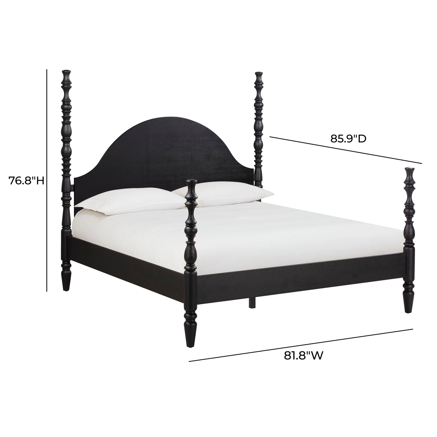 Rosalie Ash Bed - Black / King - Image 11