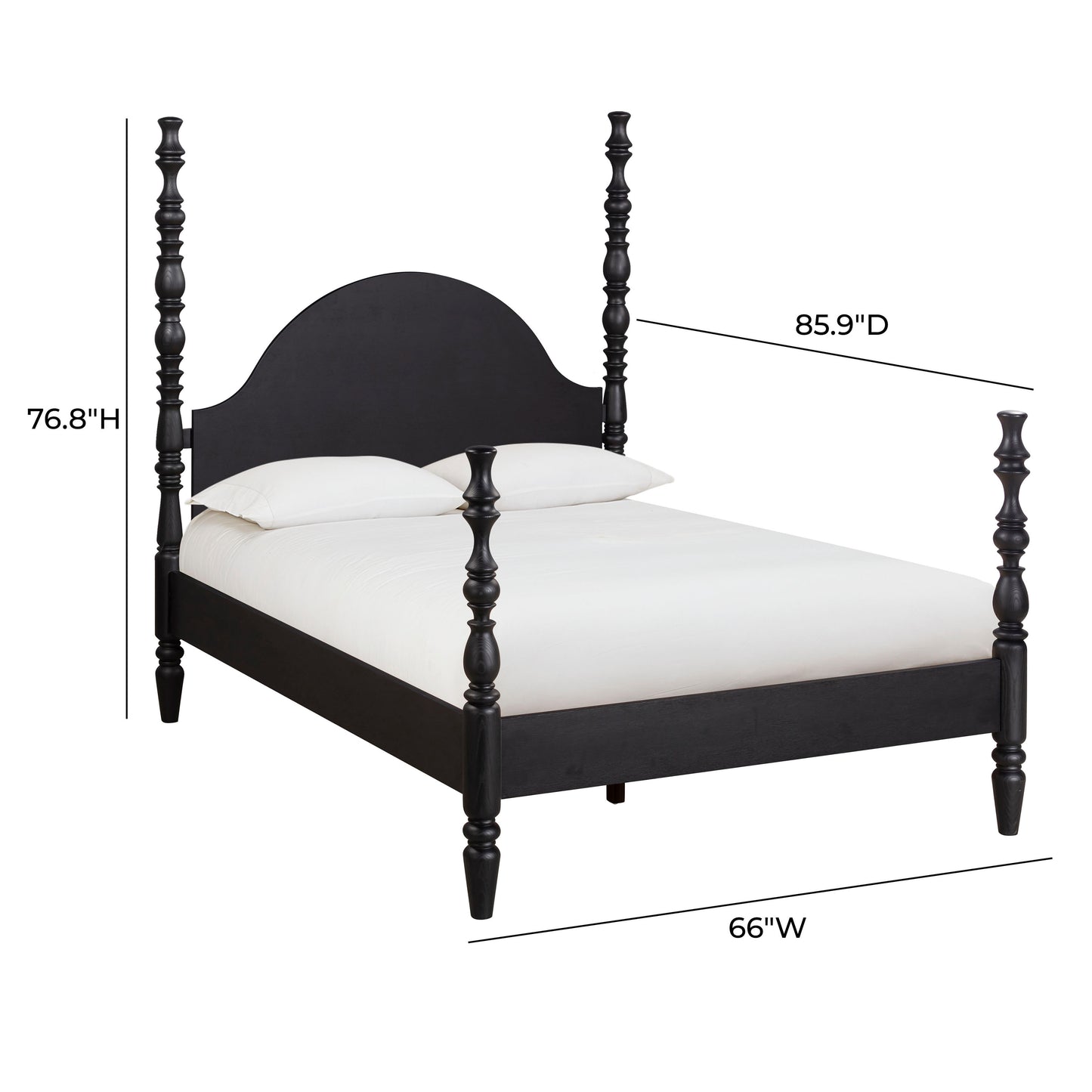 Rosalie Ash Bed - Black / Queen - Image 11