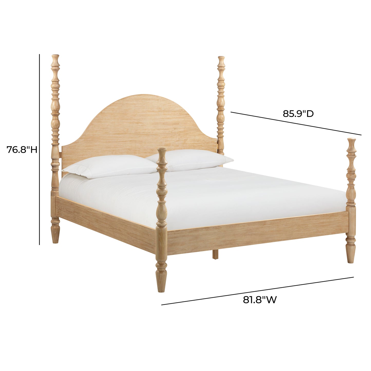 Rosalie Ash Bed - Natural / King - Image 11