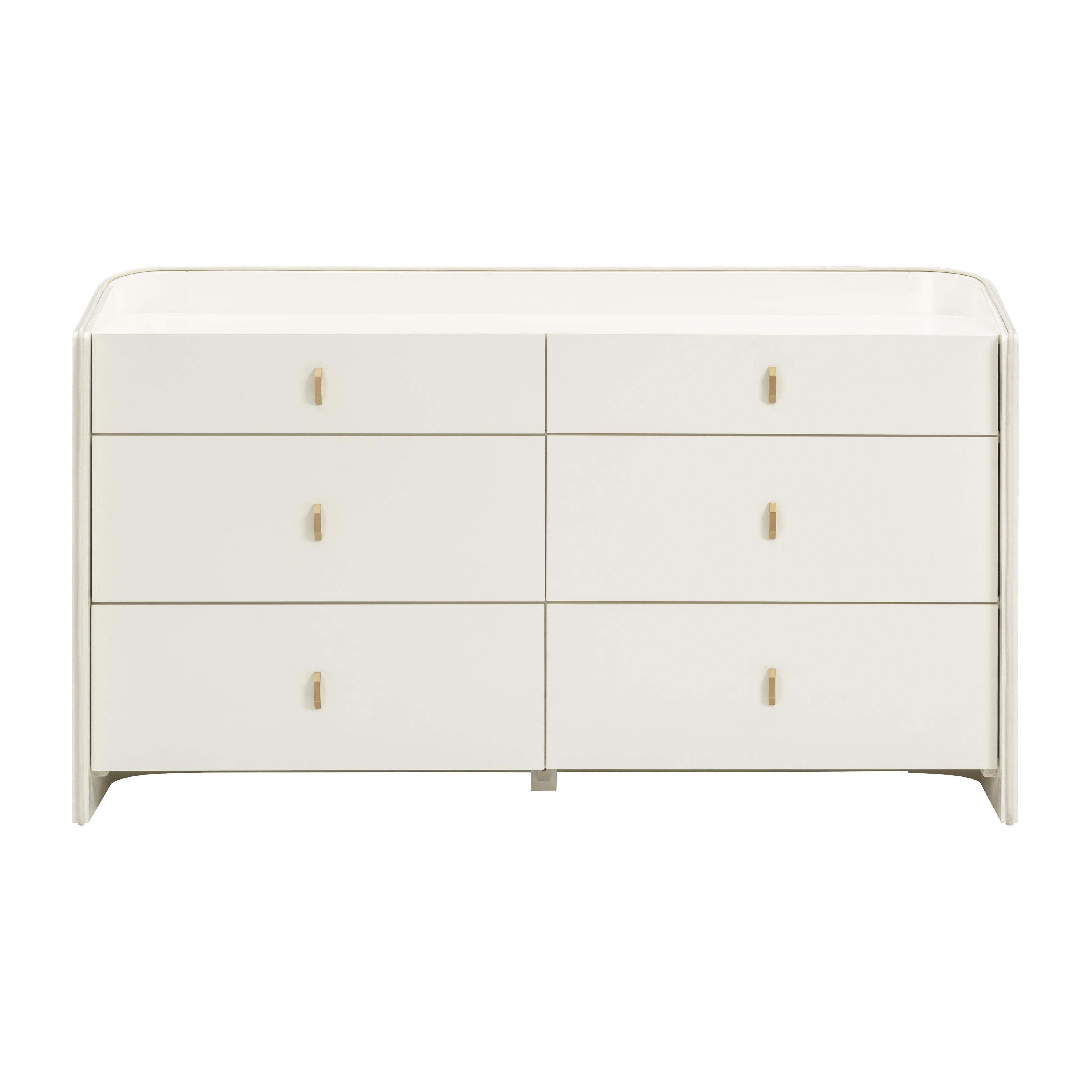 Collins 56" Cream 6-Drawer Dresser Collins 56" Cream 6-Drawer Dresser