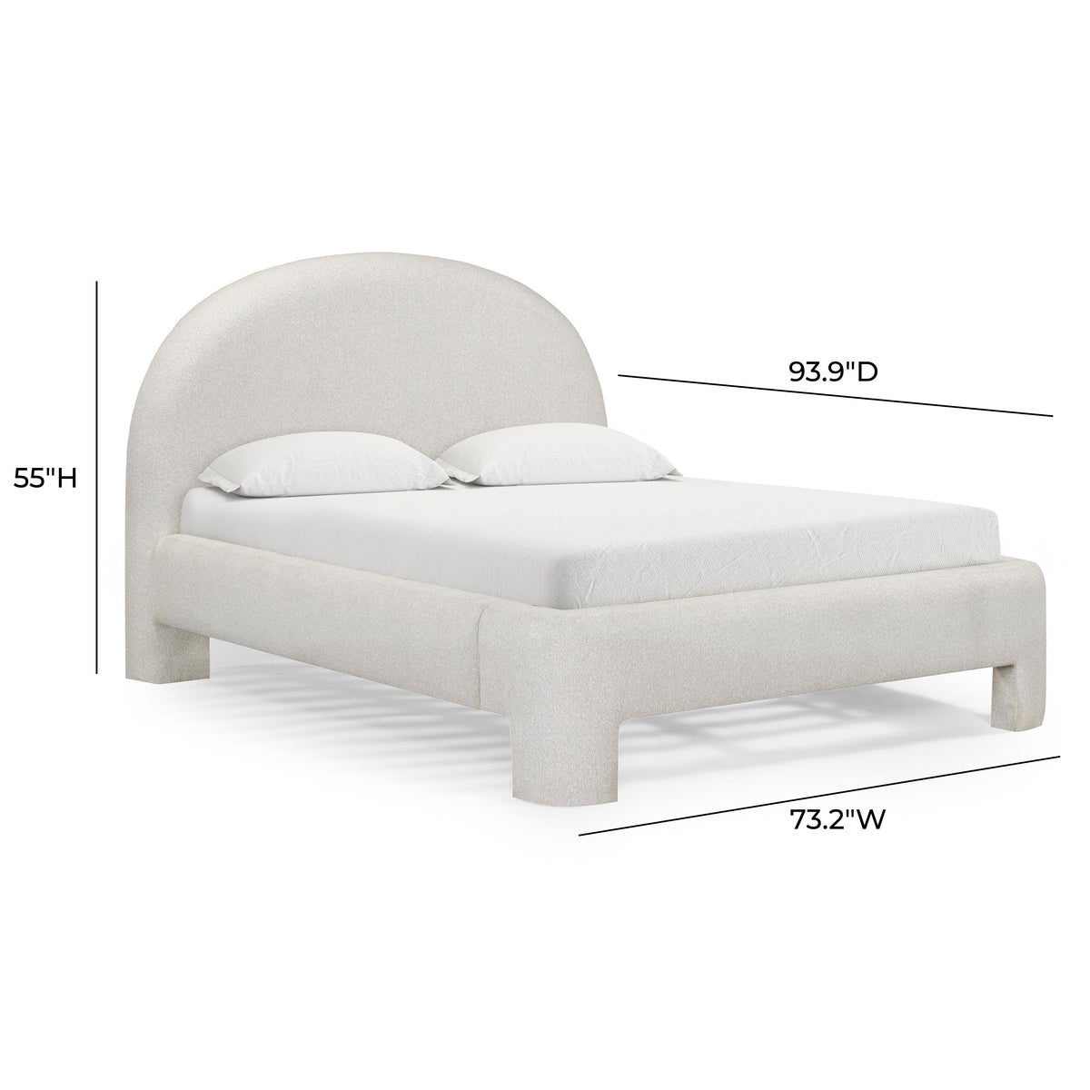 Orphea Performance Boucle Bed - Off-White / Queen - Image 10