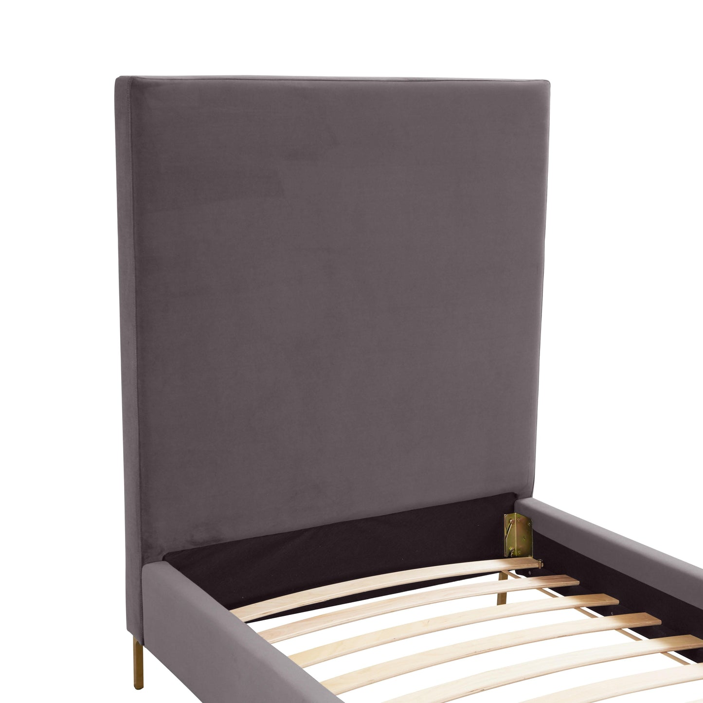 Delilah Velvet Bed - Grey / Twin - Image 5