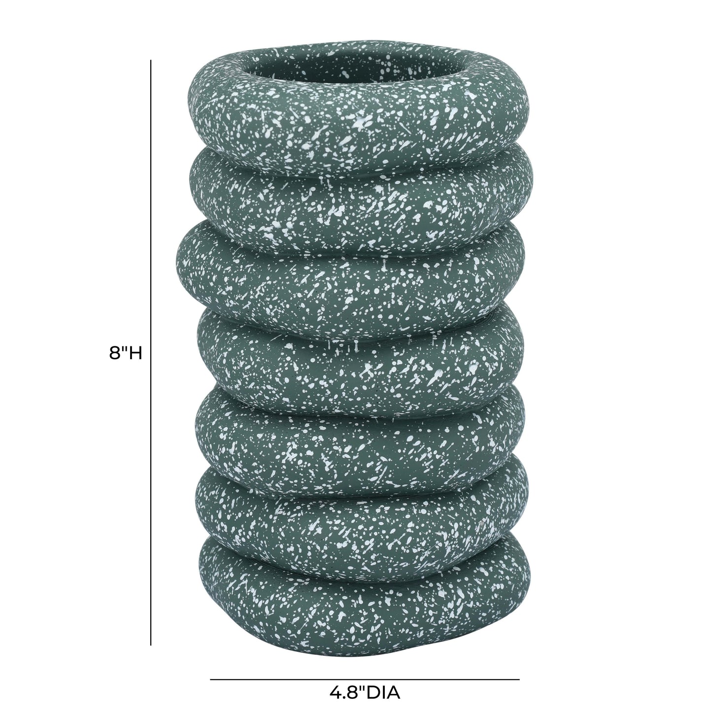 Gabby Speckled Cairn Vase - Green - Image 4