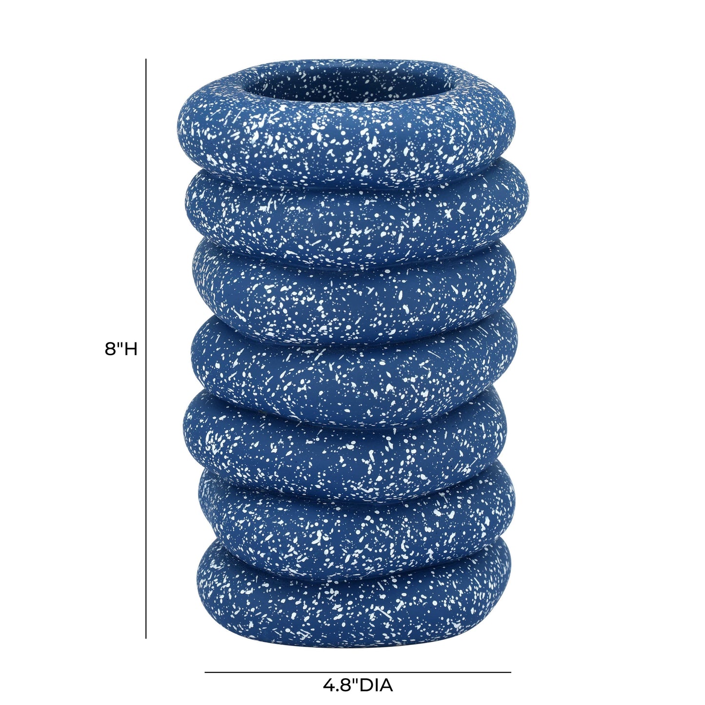 Gabby Speckled Cairn Vase - Blue - Image 5