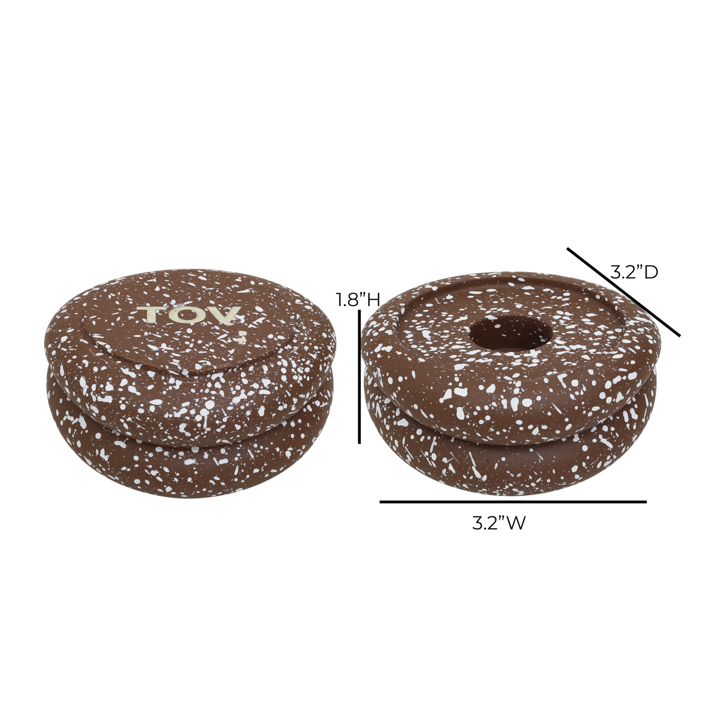 Gabby Stacking Candle Holder - Set of 2 - Rust - Image 4