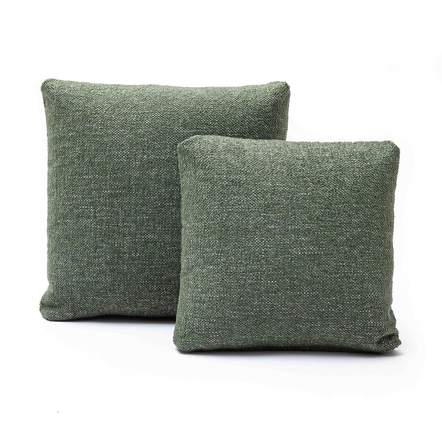 Malolo Green Basketweave Square Vegan-Down Throw Pillow Cover (16