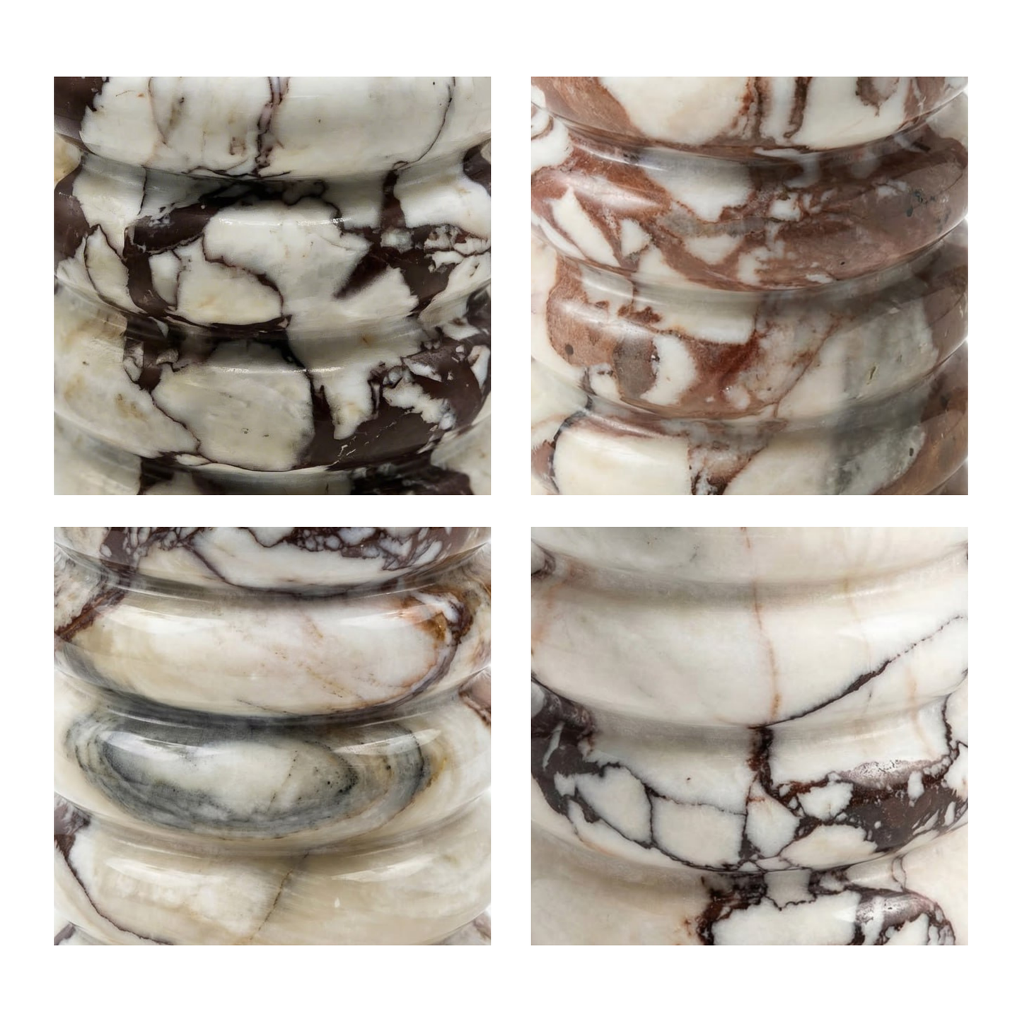 Marble Layered Decorative Vase - Breccia - Image 8