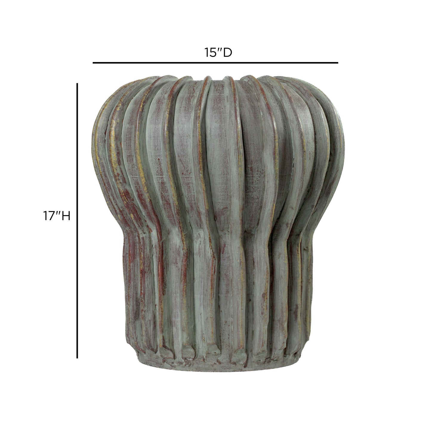 Visha Grey Green Terracotta Decorative Vase - Image 6