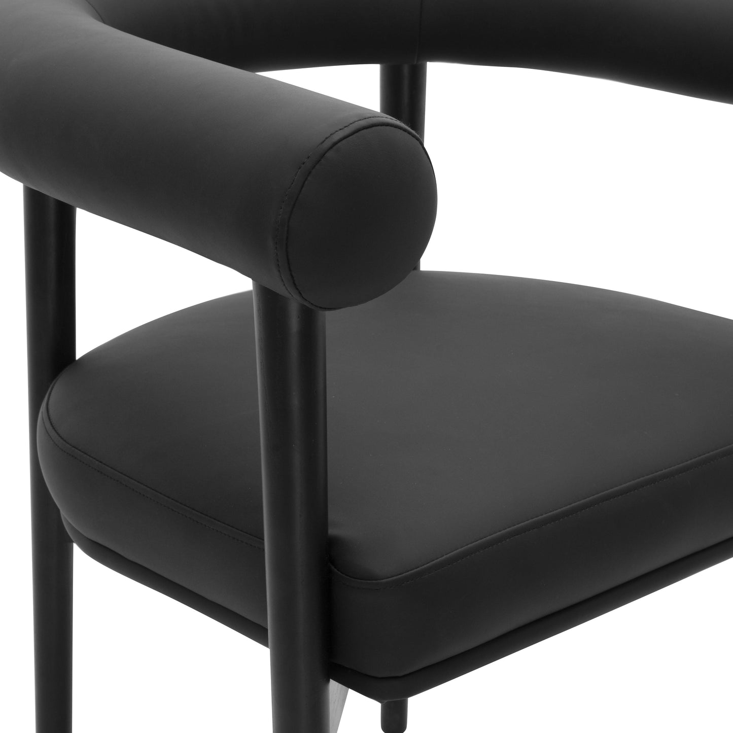 Spara Performance Vegan Leather Dining Chair - Black - Image 6
