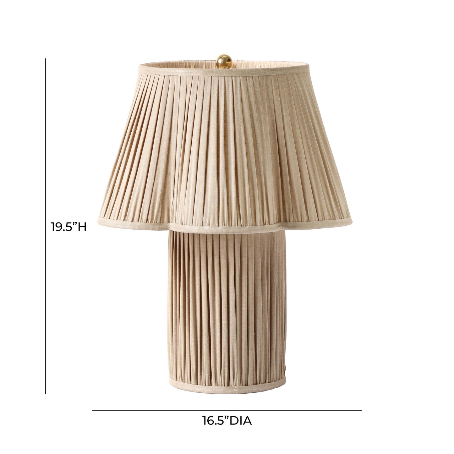 Corrine Table Lamp - Beige - Image 6