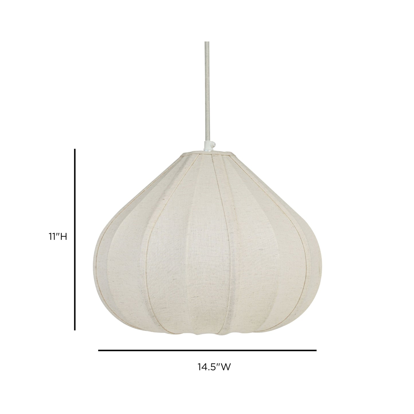 Zubeda Cotton Teardrop Pendant Lamp - Small - Image 6