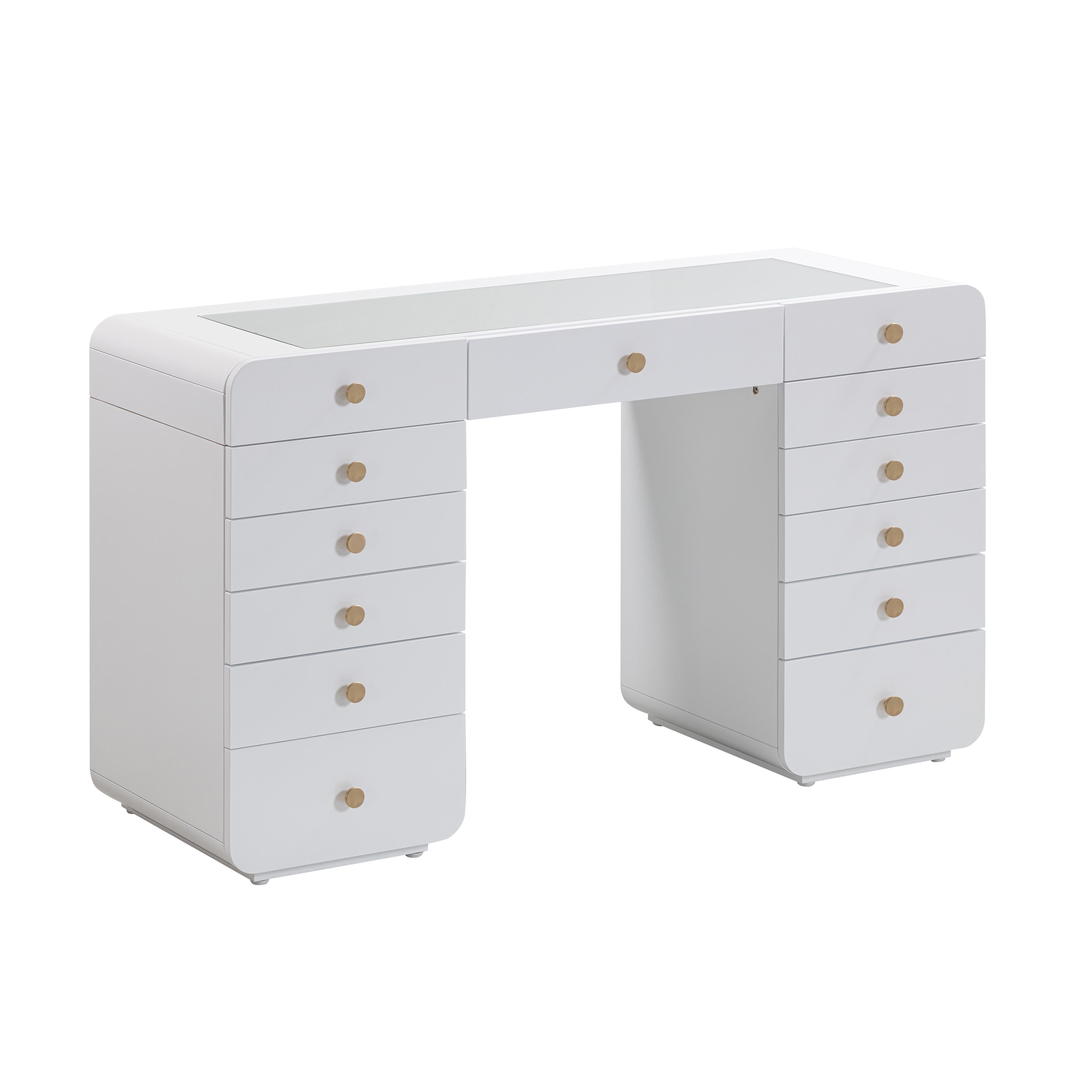 Hollywood White Vanity Desk Hollywood White Vanity Desk