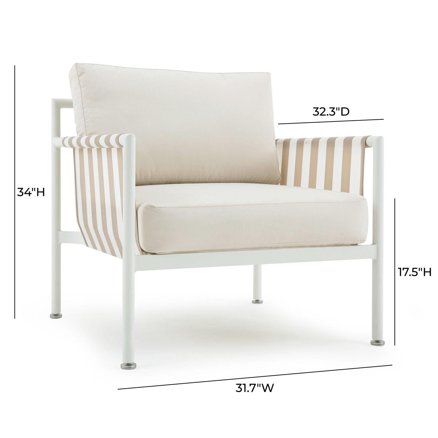 Dunes Cream Outdoor Armchair - Image 6