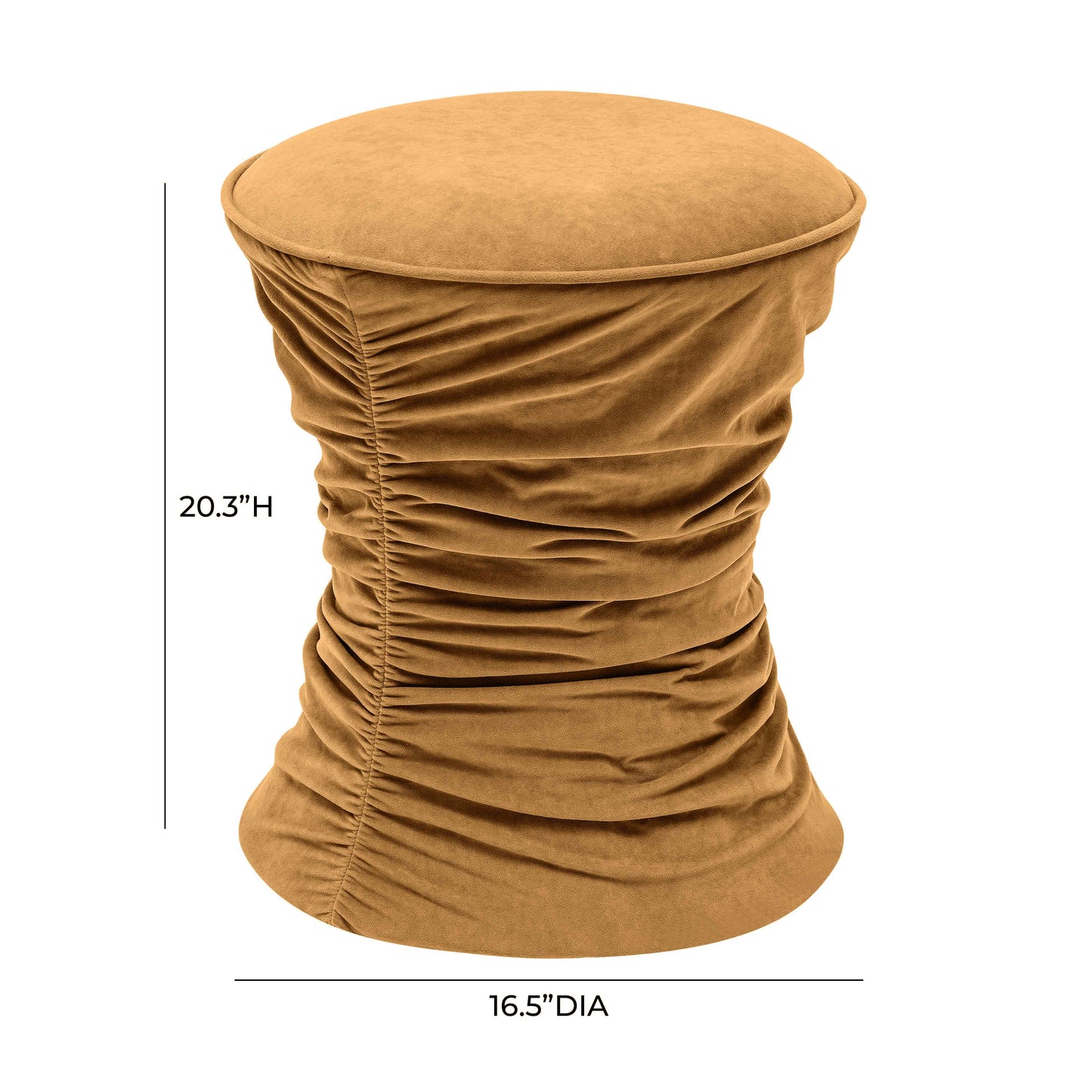 Bounce Ruched Performance Velvet Adjustable Ottoman - Terracotta - Image 8