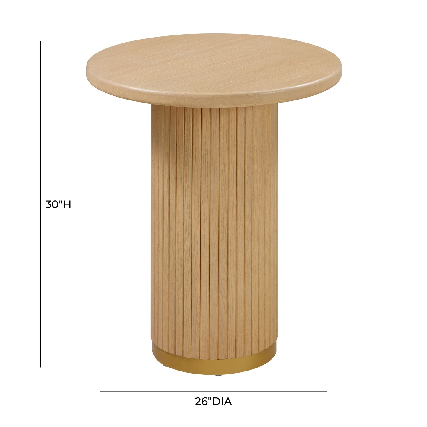 Chelsea Oak Wood Entry Table - Natural - Image 7