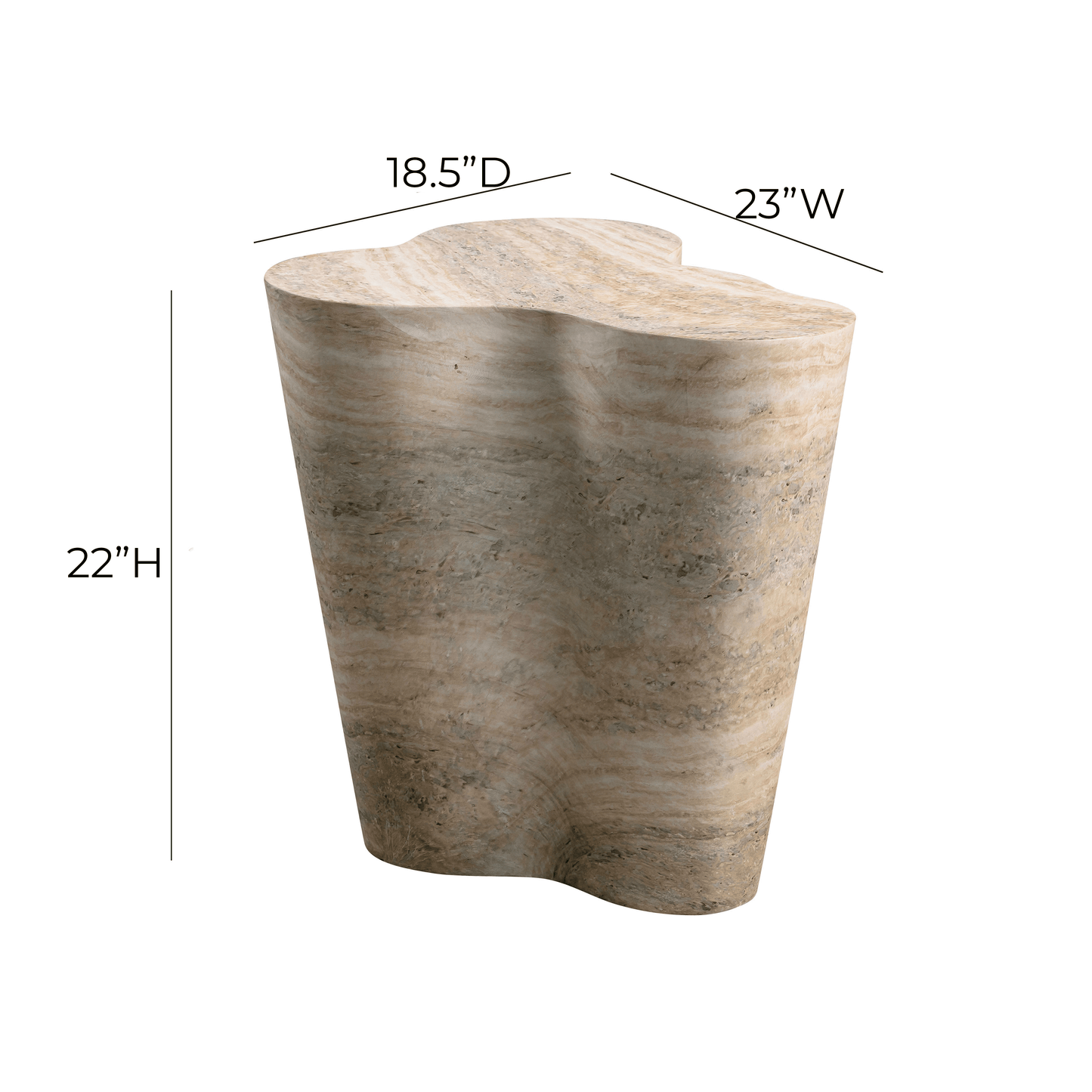 Slab Concrete Indoor/Outdoor Side Table (18