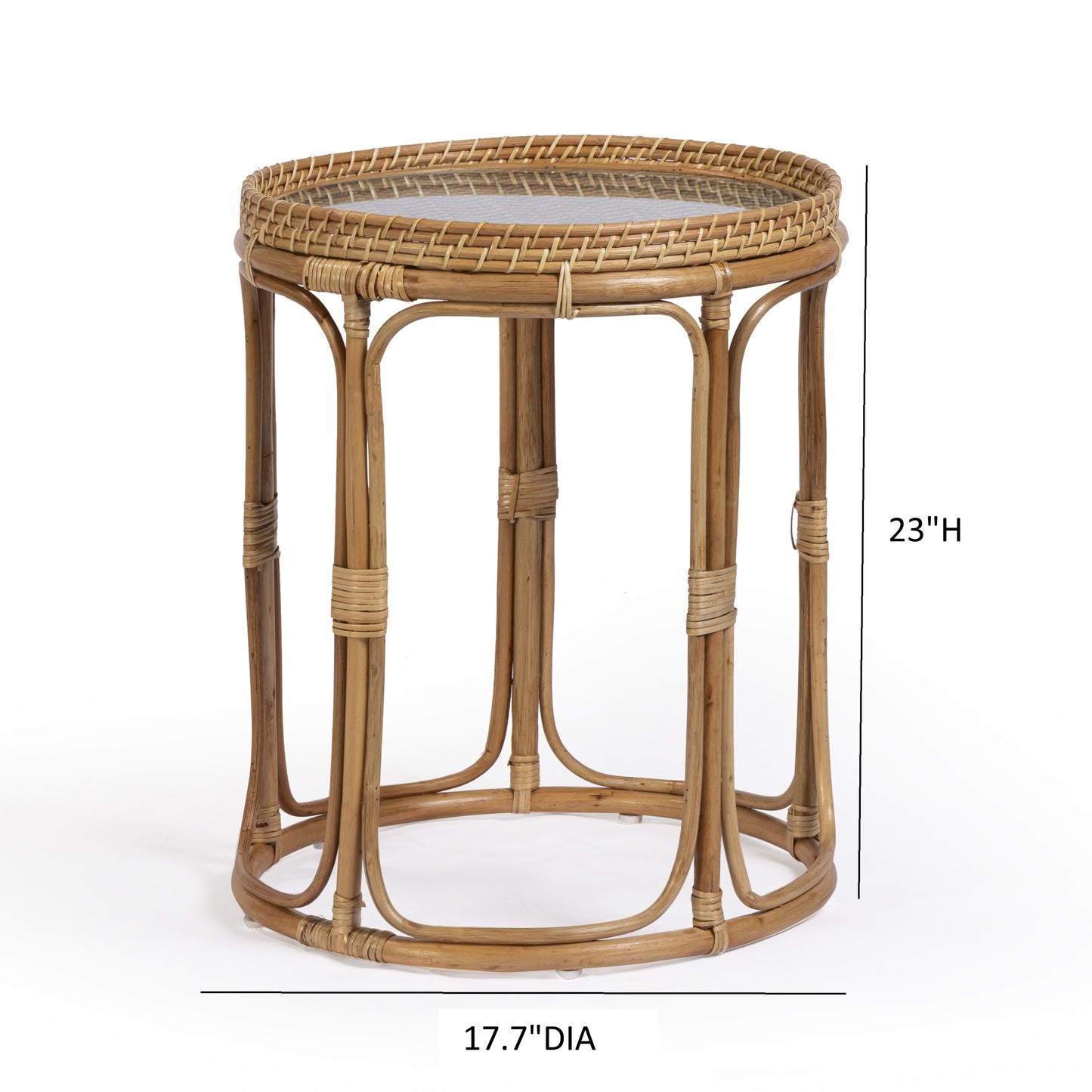 Lindy Rattan Side Table - Image 8
