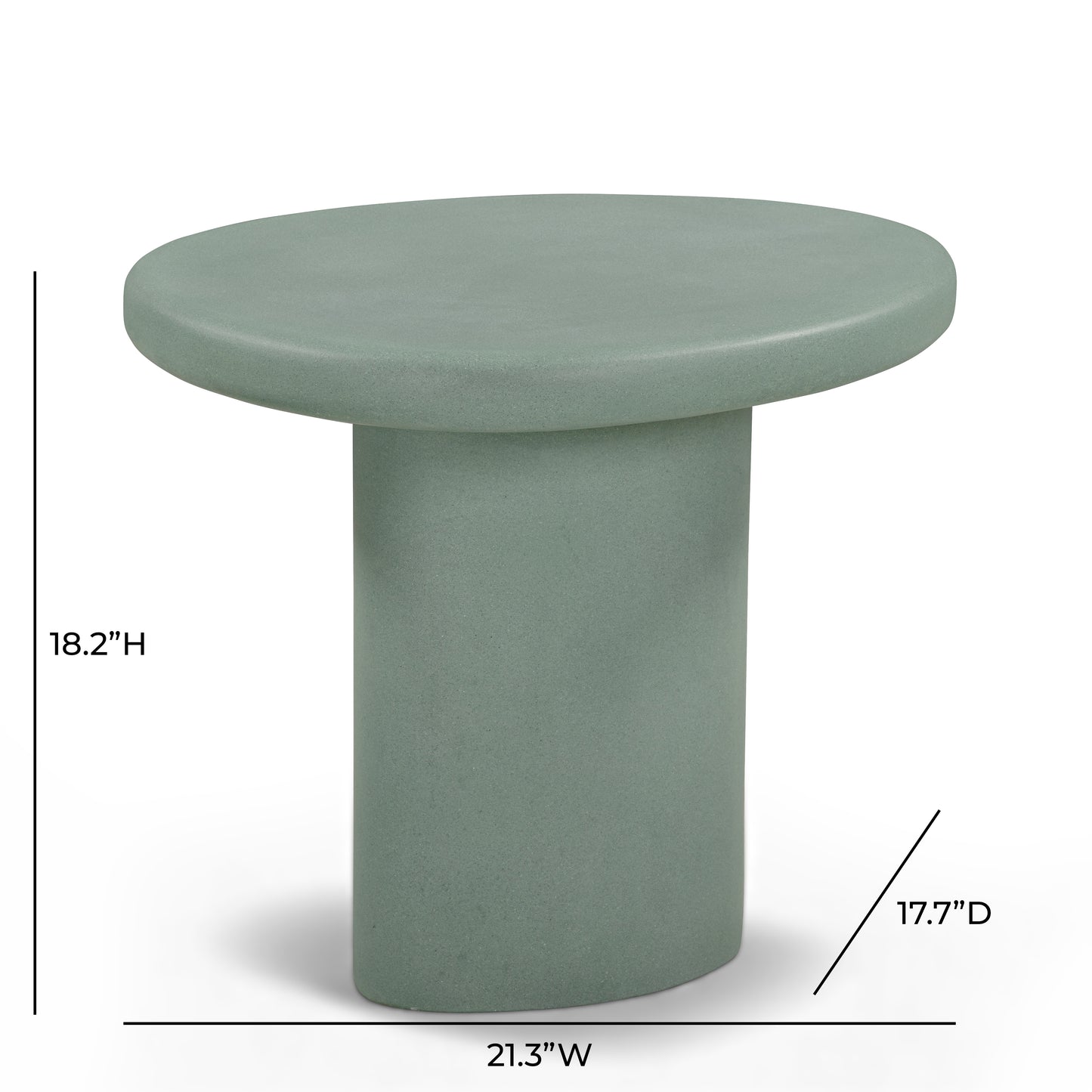 Jade Concrete Indoor/Outdoor Side Table - Green - Image 8