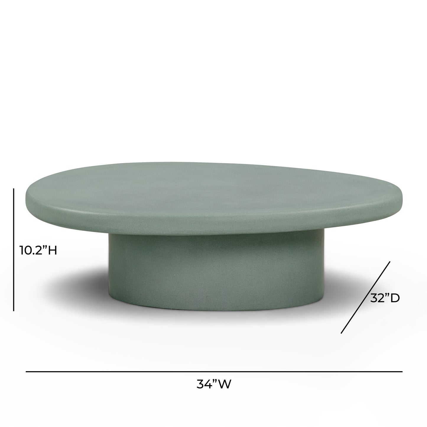 Jade Concrete Indoor/Outdoor Coffee Table (28