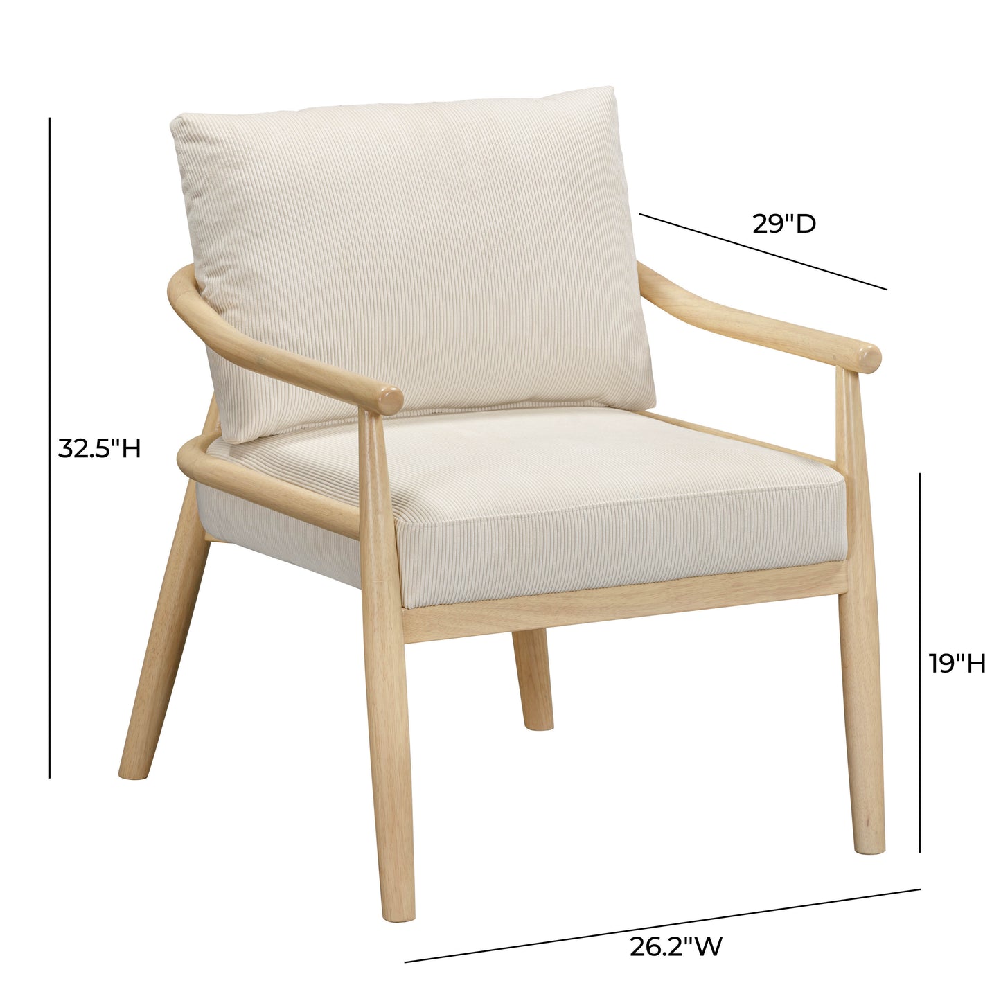 Dixie Accent Chair - Off-White - Image 7