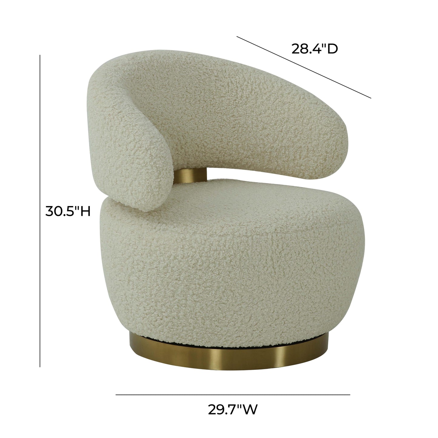 Austin Performance Fabric Swivel Accent Chair - Beige - Image 7