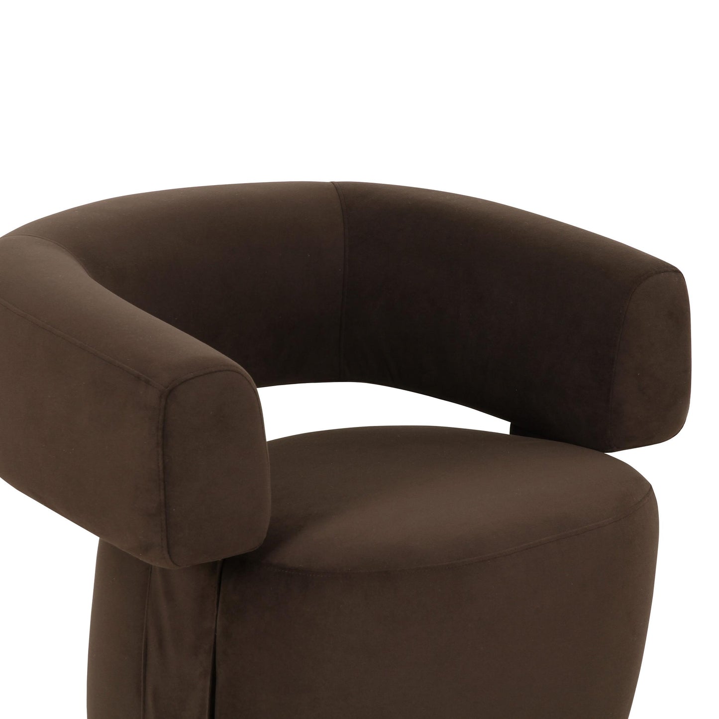 TOV-S69313 river chocolate brown performance velvet swivel accent chair 5