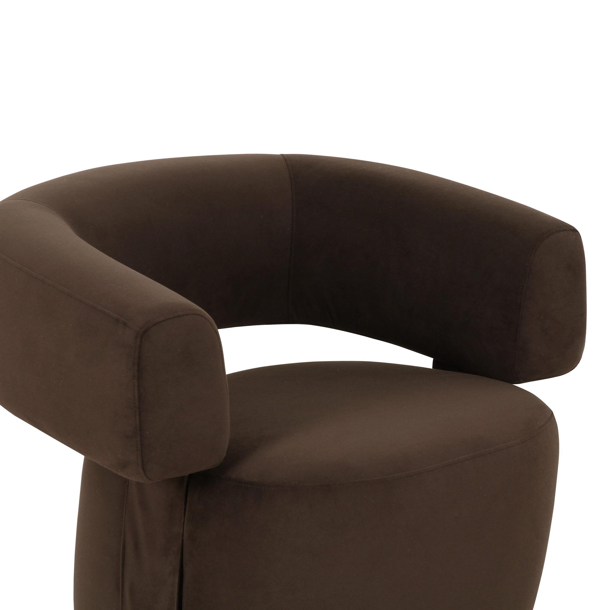 TOV-S69313 river chocolate brown performance velvet swivel accent chair 5