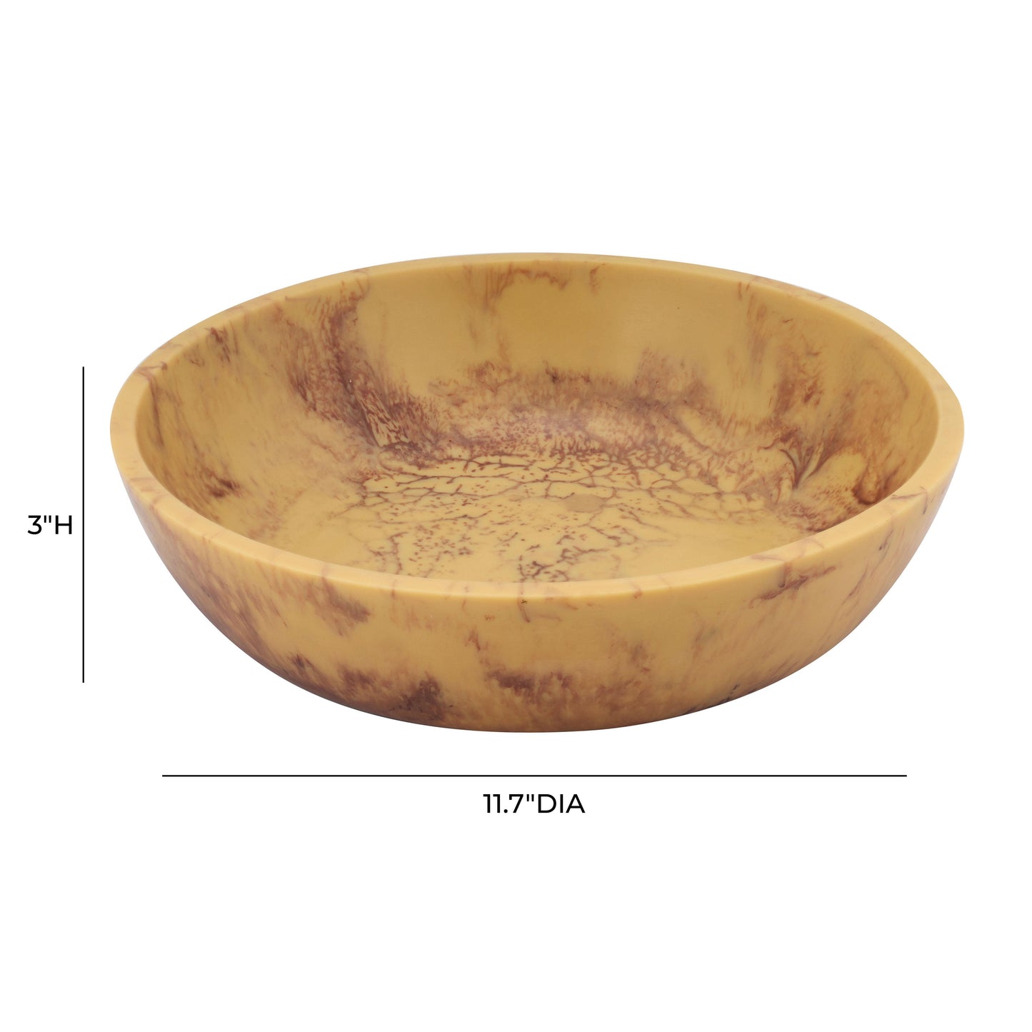 Mera Resin Serving Bowl - Mustard Yellow - Image 5