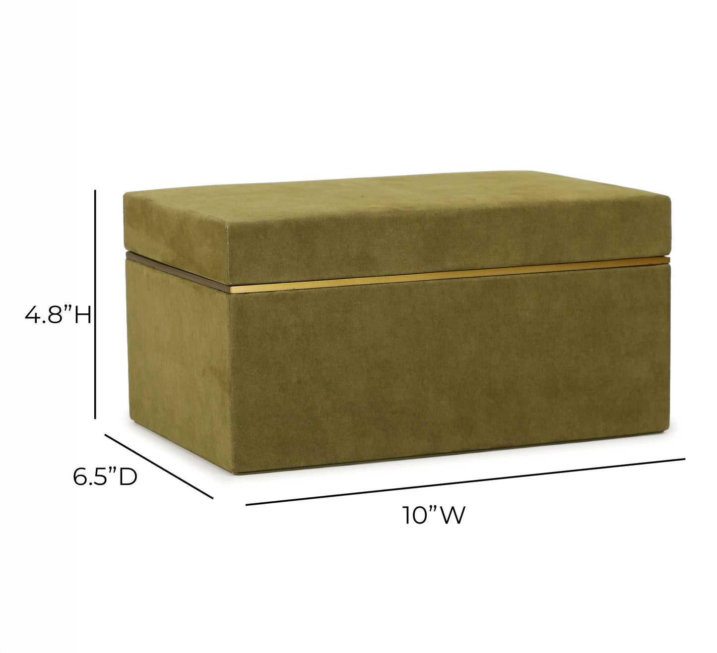 Pisa Green Vegan Suede Contract-Grade Storage Box - Image 10