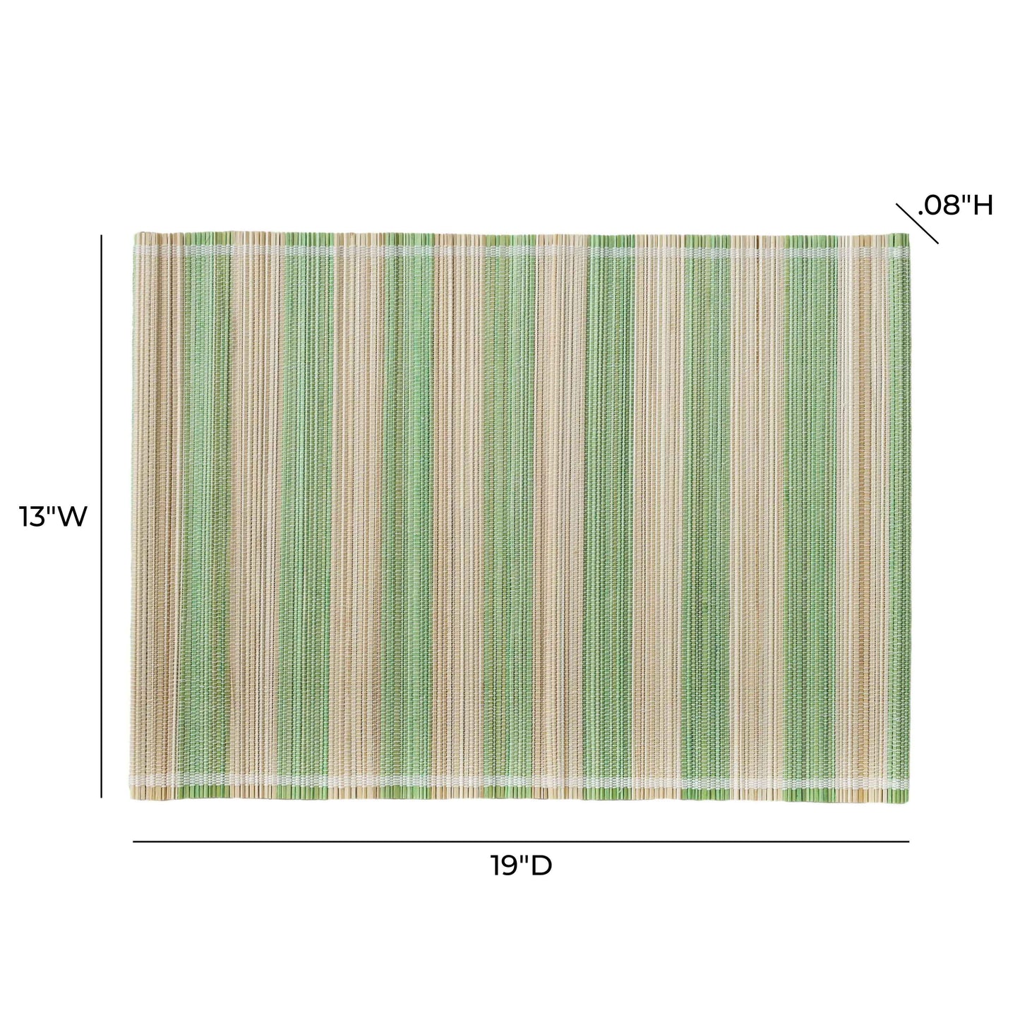 Jora Faded Bamboo Placemat - Set of 4 - Green - Image 5