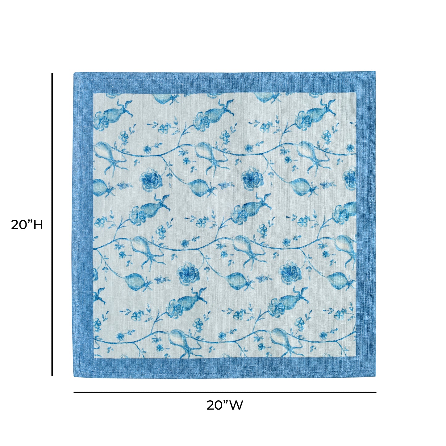 Dolce Natural Cotton Napkin - Set of 4 - Baby Blue - Image 5