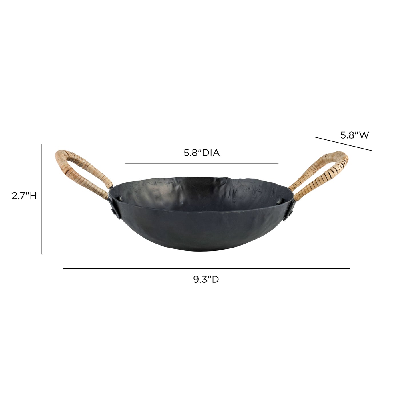Verma Black Hammered Iron Catchall - Image 5