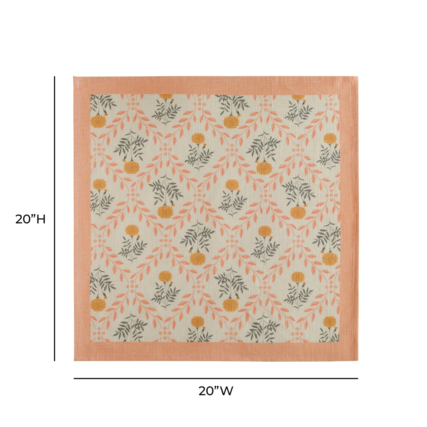 Dolce Natural Cotton Napkin - Set of 4 - Blush - Image 5