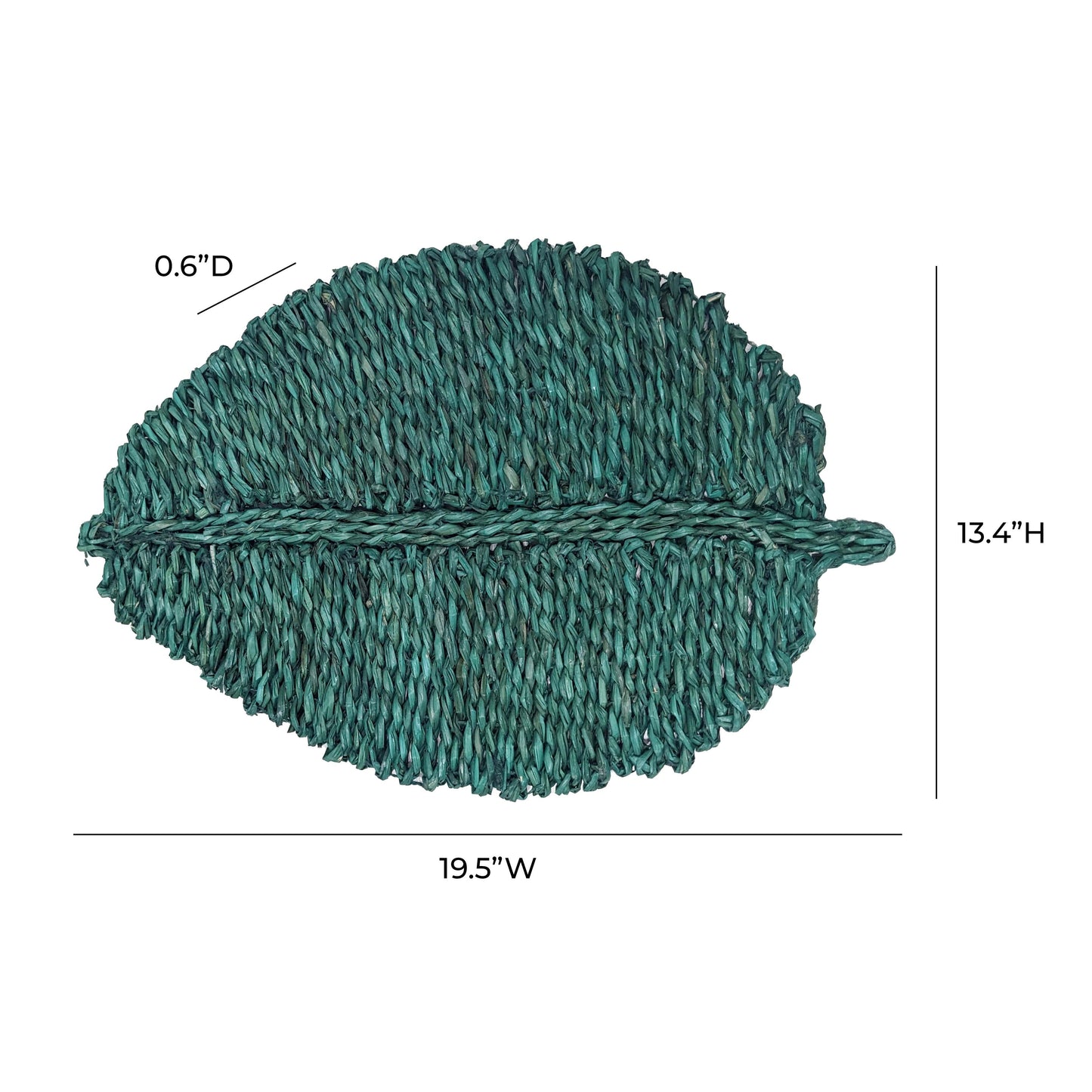 Leaf Seagrass Placemat - Set of 4 - Green - Image 5