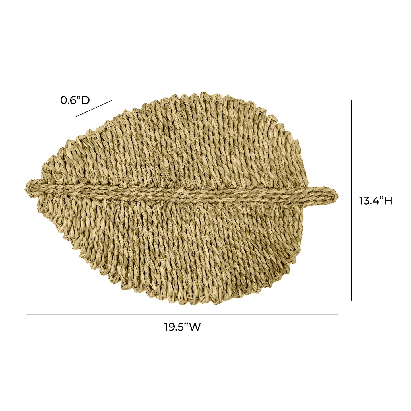 Leaf Seagrass Placemat - Set of 4 - Natural - Image 5