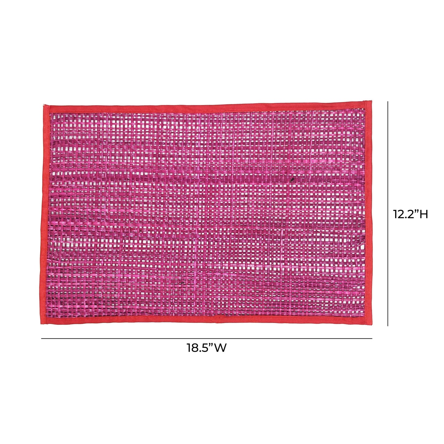 Peele Seagrass Placemat - Set of 4 - Pink - Image 5