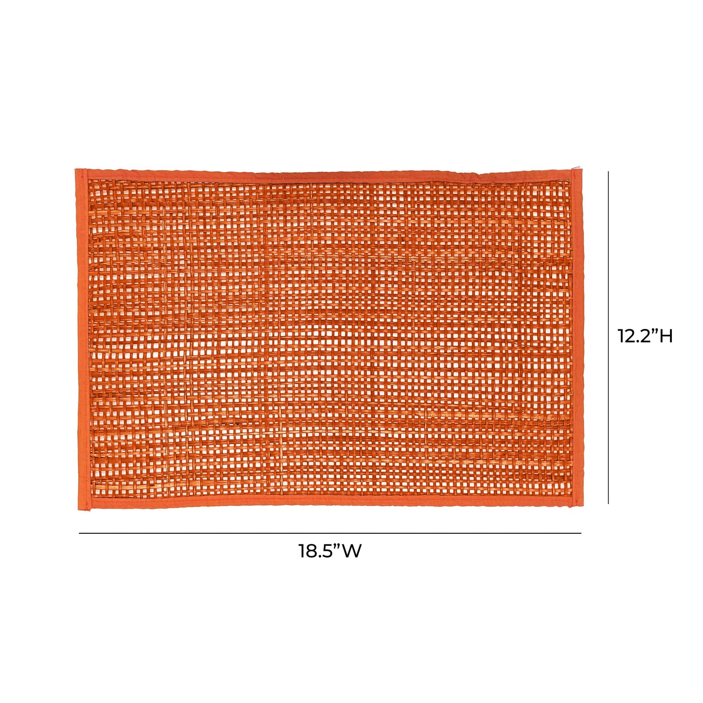 Peele Seagrass Placemat - Set of 4 - Terracotta - Image 5