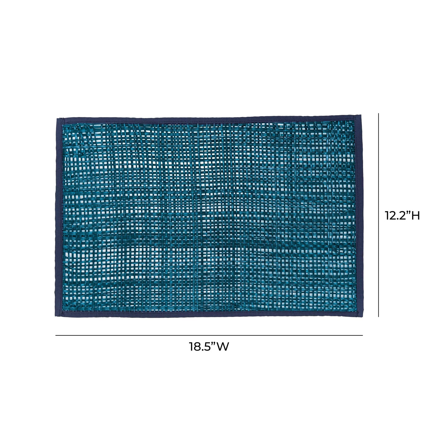 Peele Seagrass Placemat - Set of 4 - Blue - Image 5