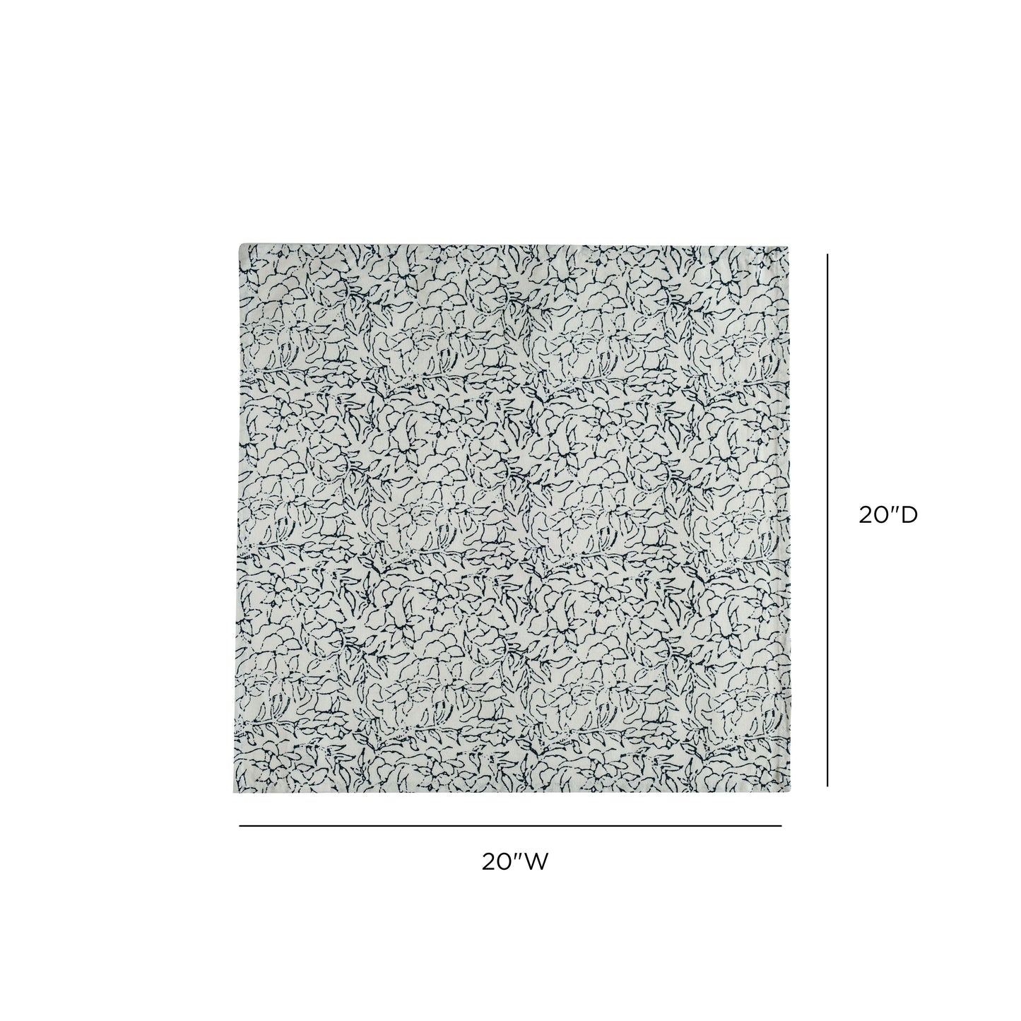 Crissy Cotton Canvas Printed Napkins - Set of 4 - Black and White - Image 6