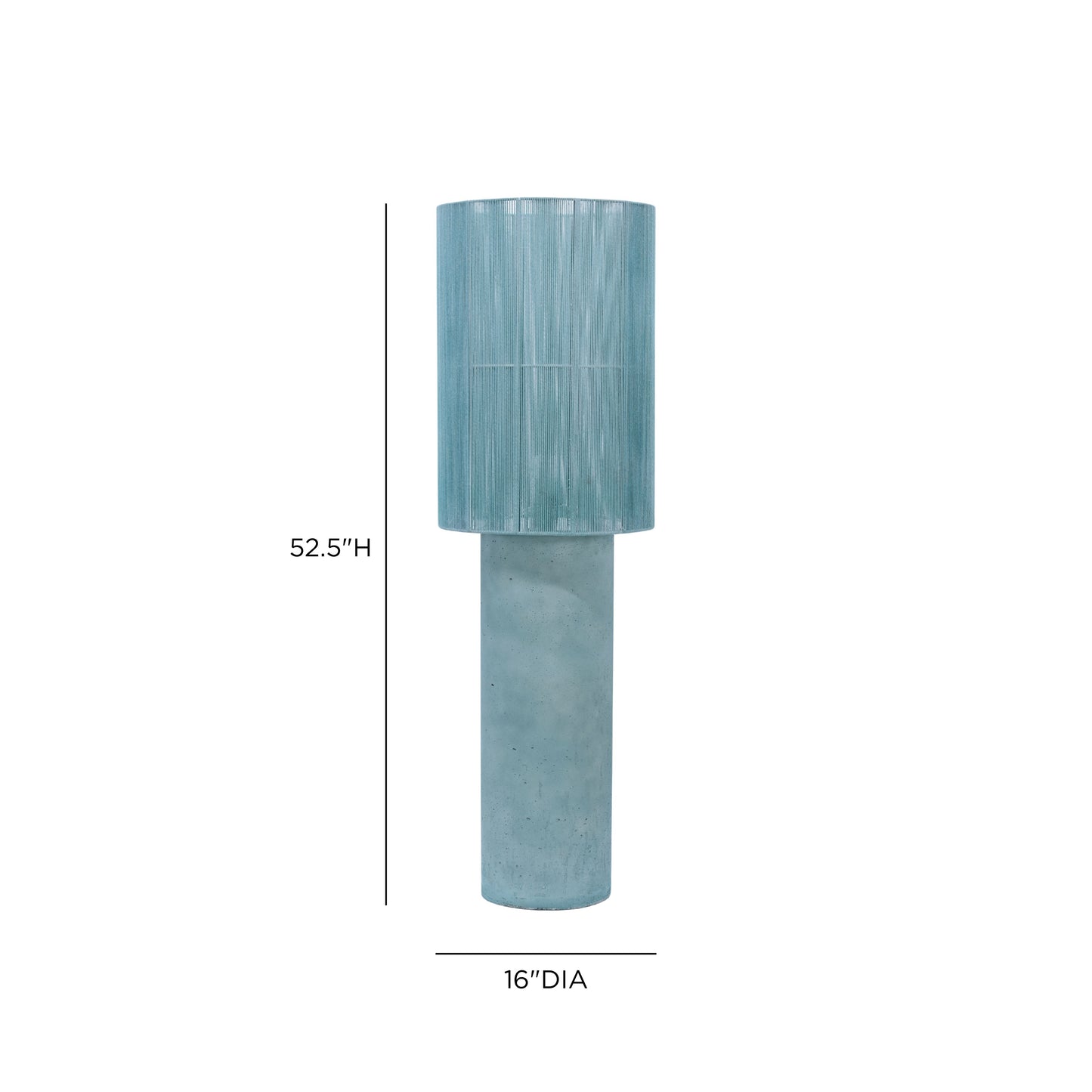 Mondada Concrete Floor Lamp - Aqua - Image 6